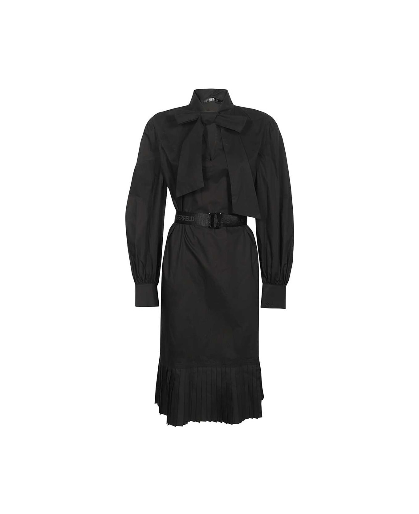 Karl Lagerfeld Cotton Shirtdress - black ワンピース＆ドレス