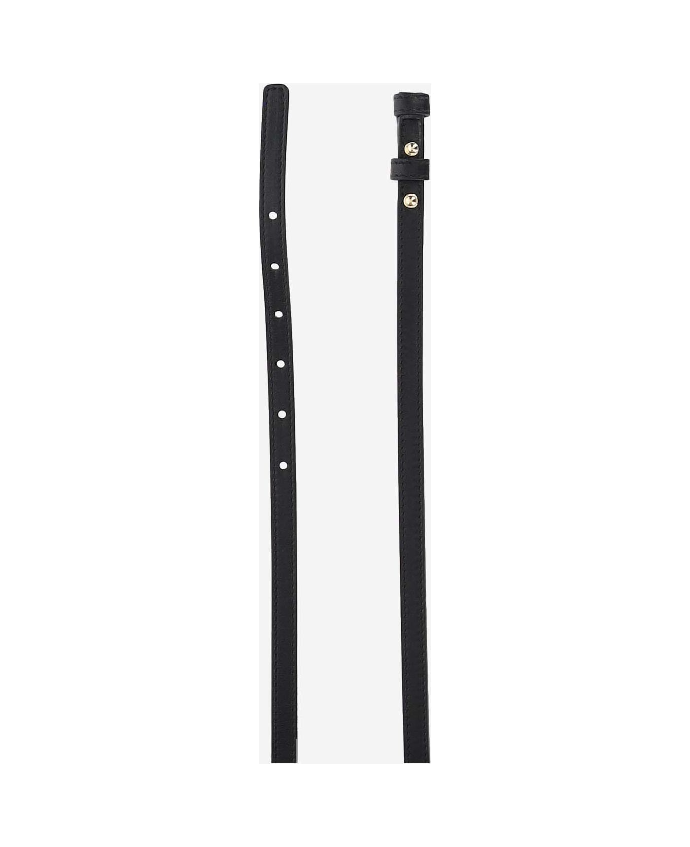Valentino Garavani Black Leather Vlogo Crossbody Bag - NERO