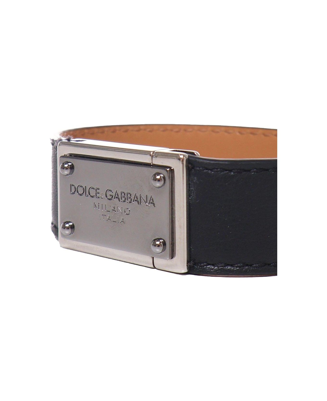 Dolce & Gabbana Logo Engraved Bracelet - Nero
