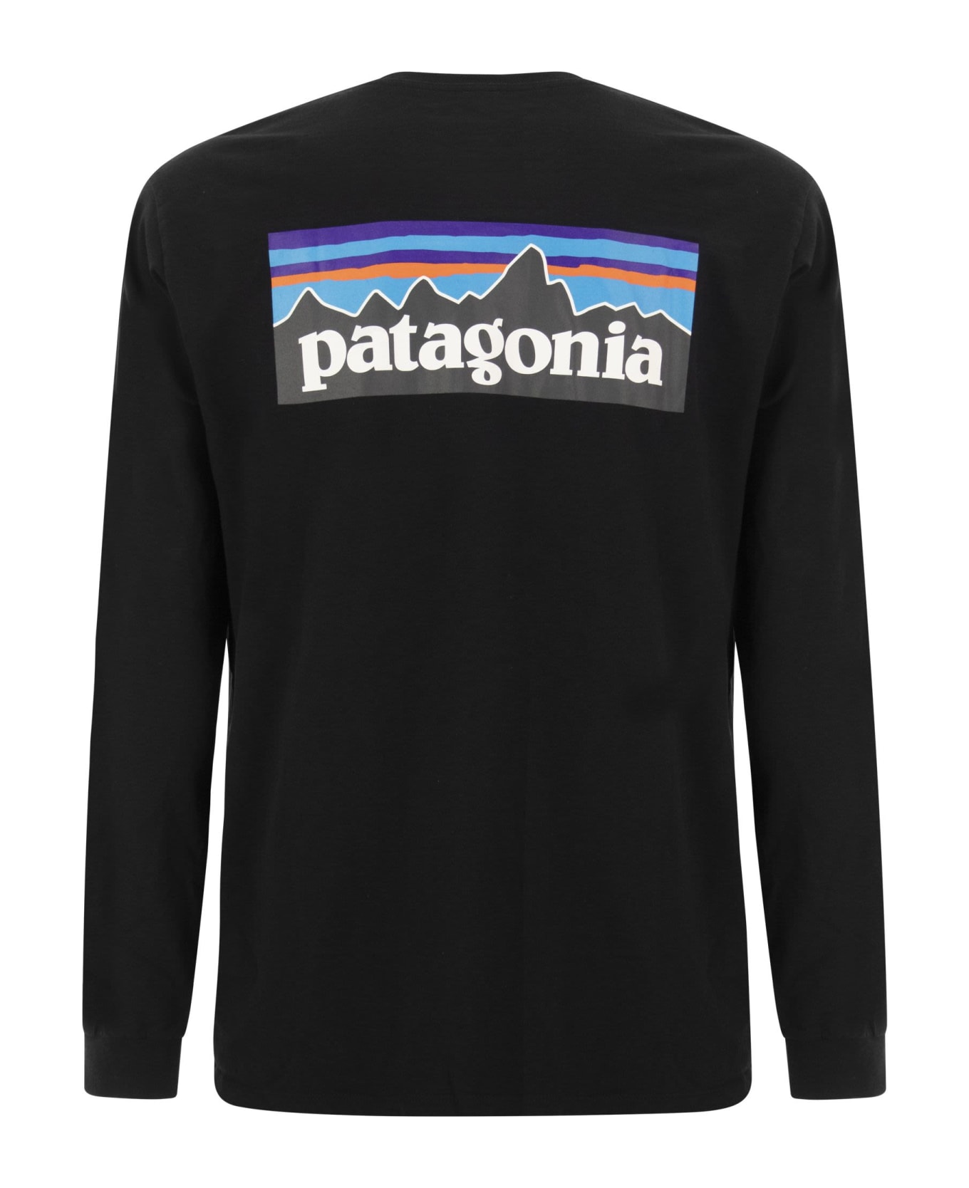 Patagonia T-shirt With Logo Long Sleeves - Black