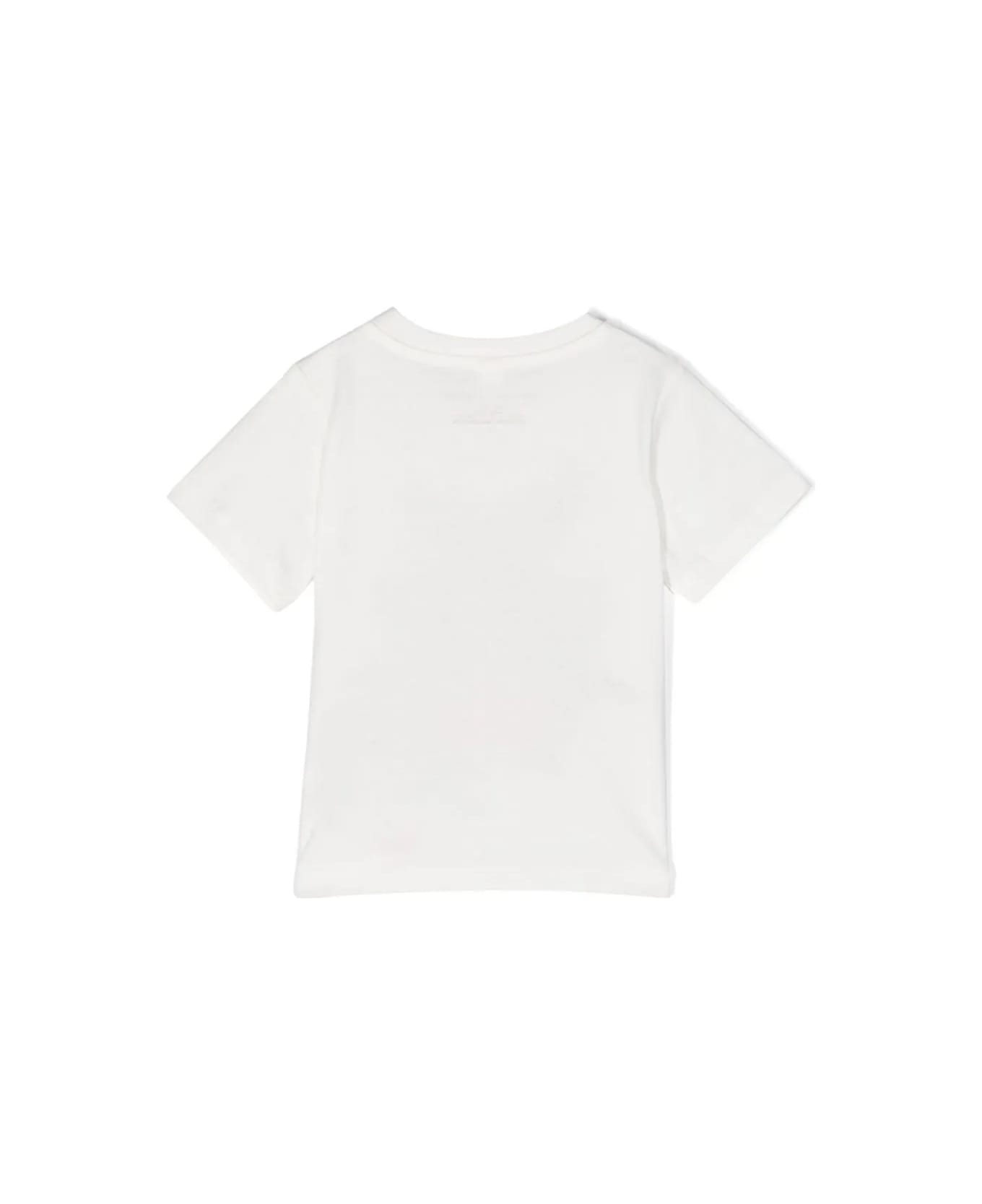 Stella McCartney Kids Shark Motif T-shirt In Ivory - White