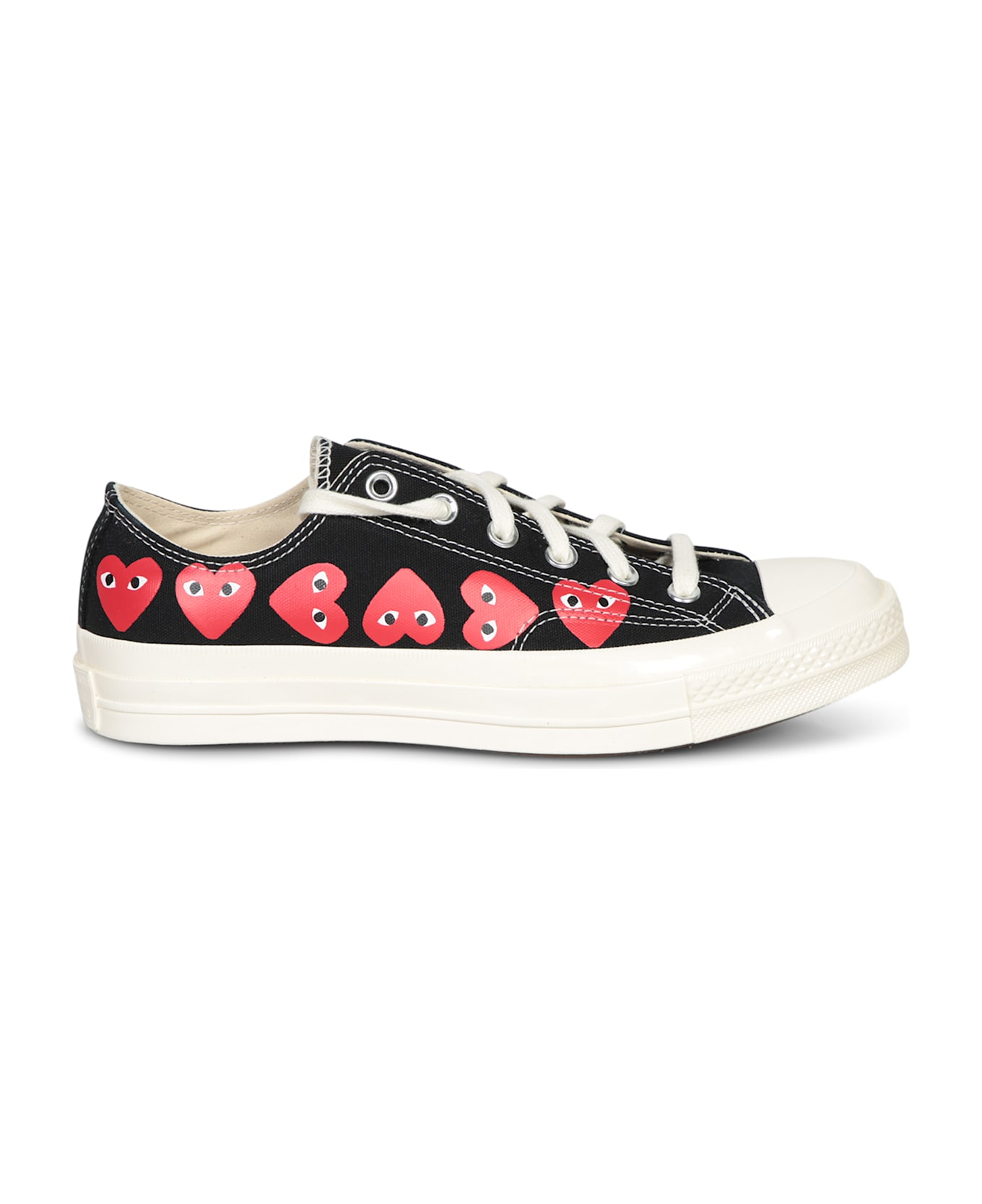 Comme des Garçons Play Multi Heart Low Black Sneakers - Black