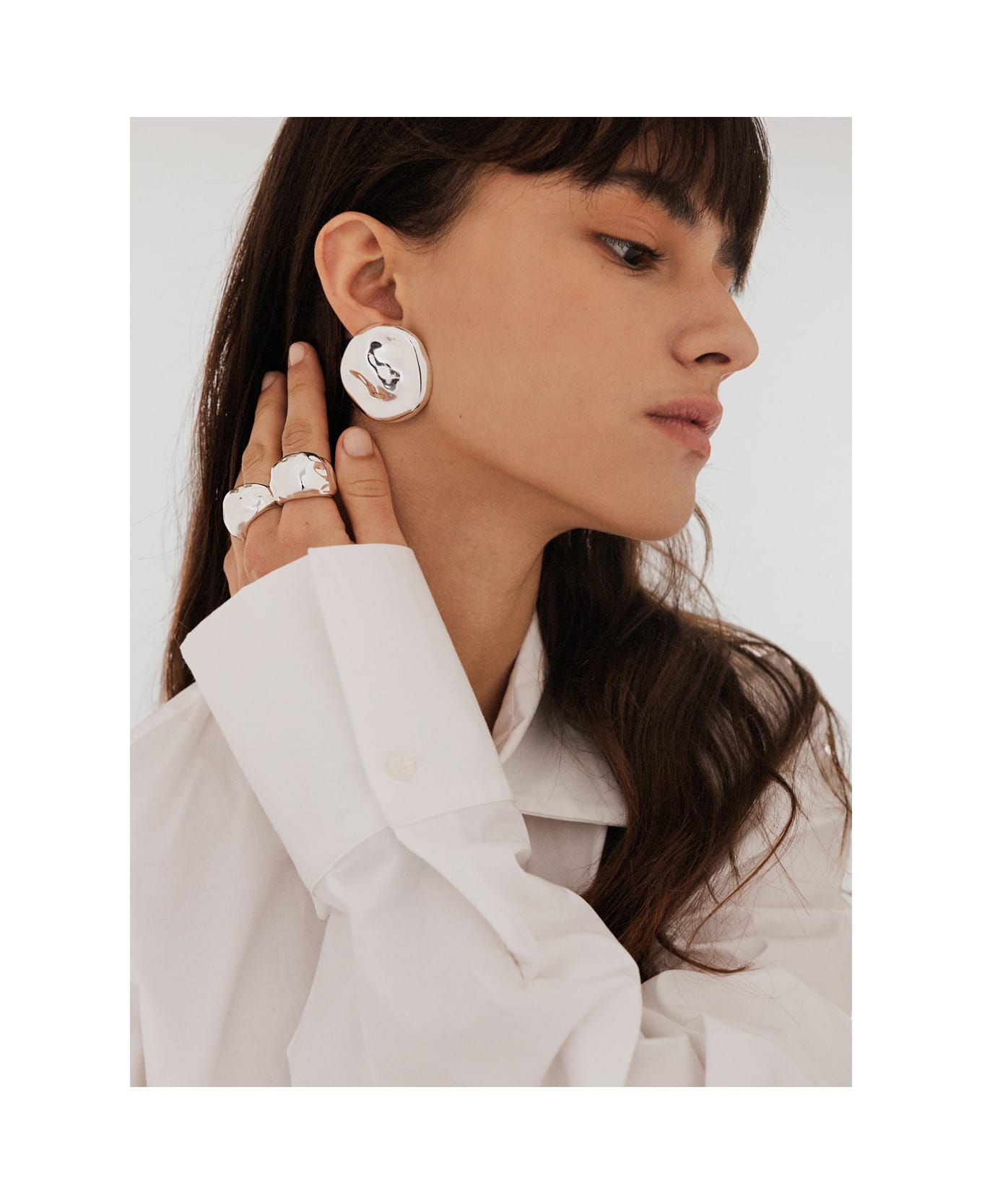 Federica Tosi 
mindy
 Metallic Earings With Circular Shape In Silver Plated Btonze Woman - Metallic
