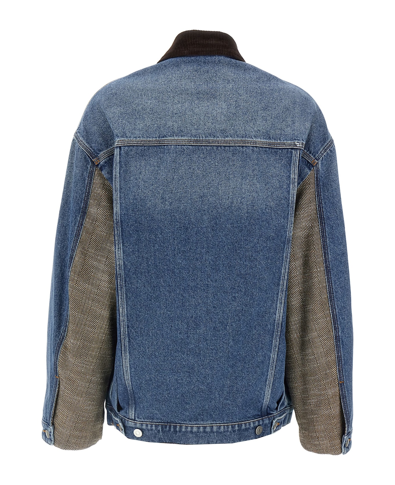 Stella McCartney Tweed Insert Denim Jacket - Multicolor