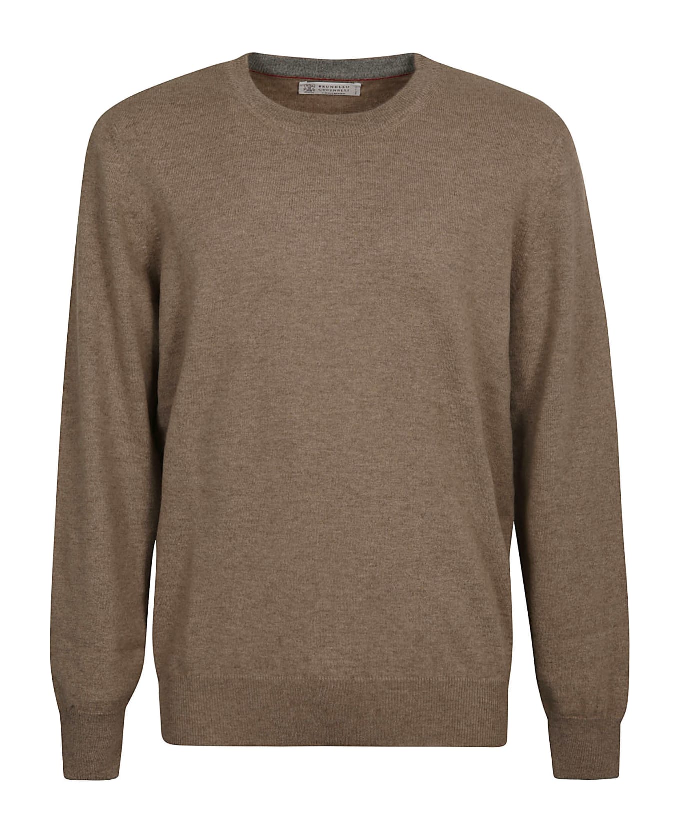 Brunello Cucinelli Plain Ribbed Sweater - Brown
