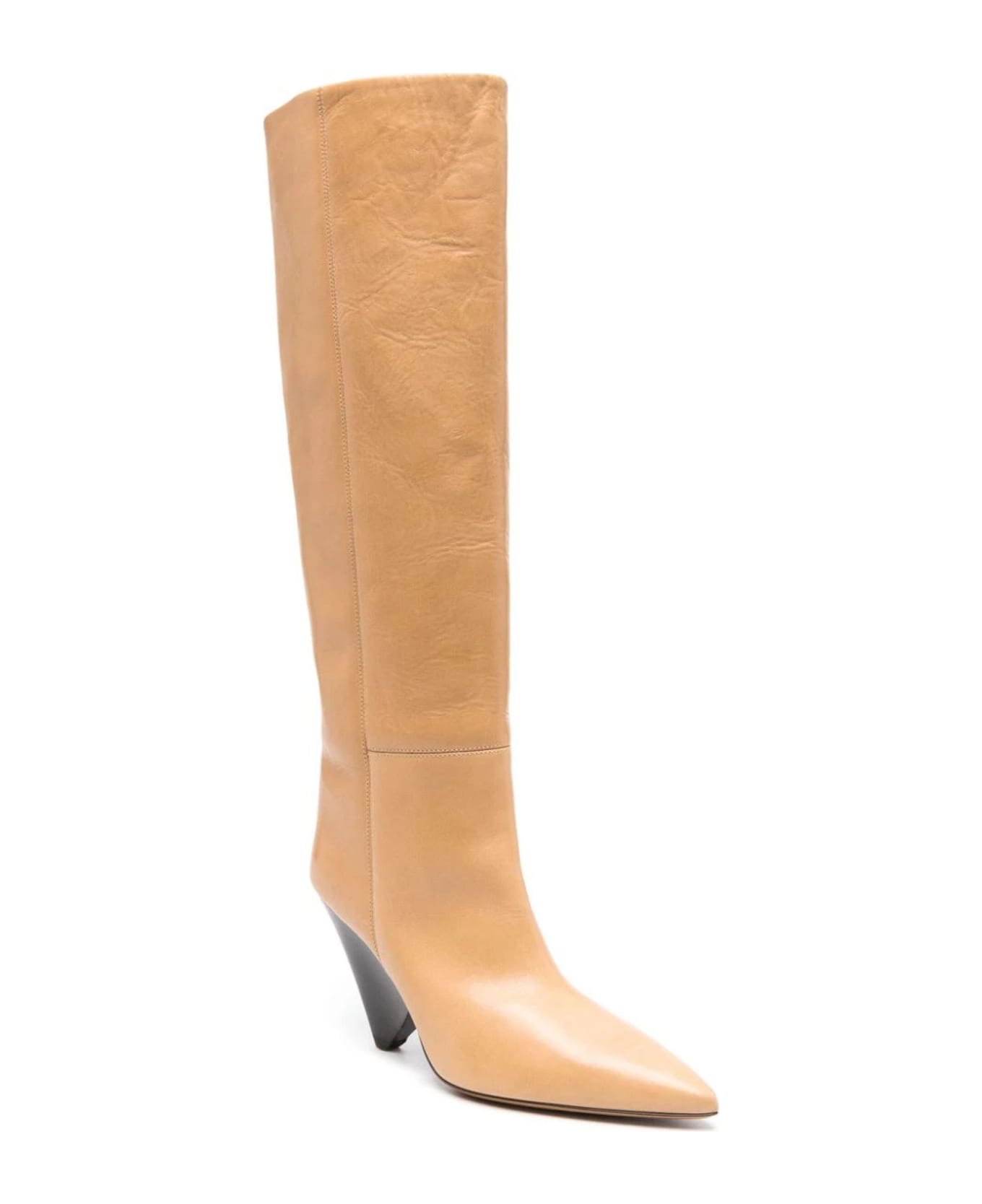 Isabel Marant Camel Brown Calf Leather Boots - Brown