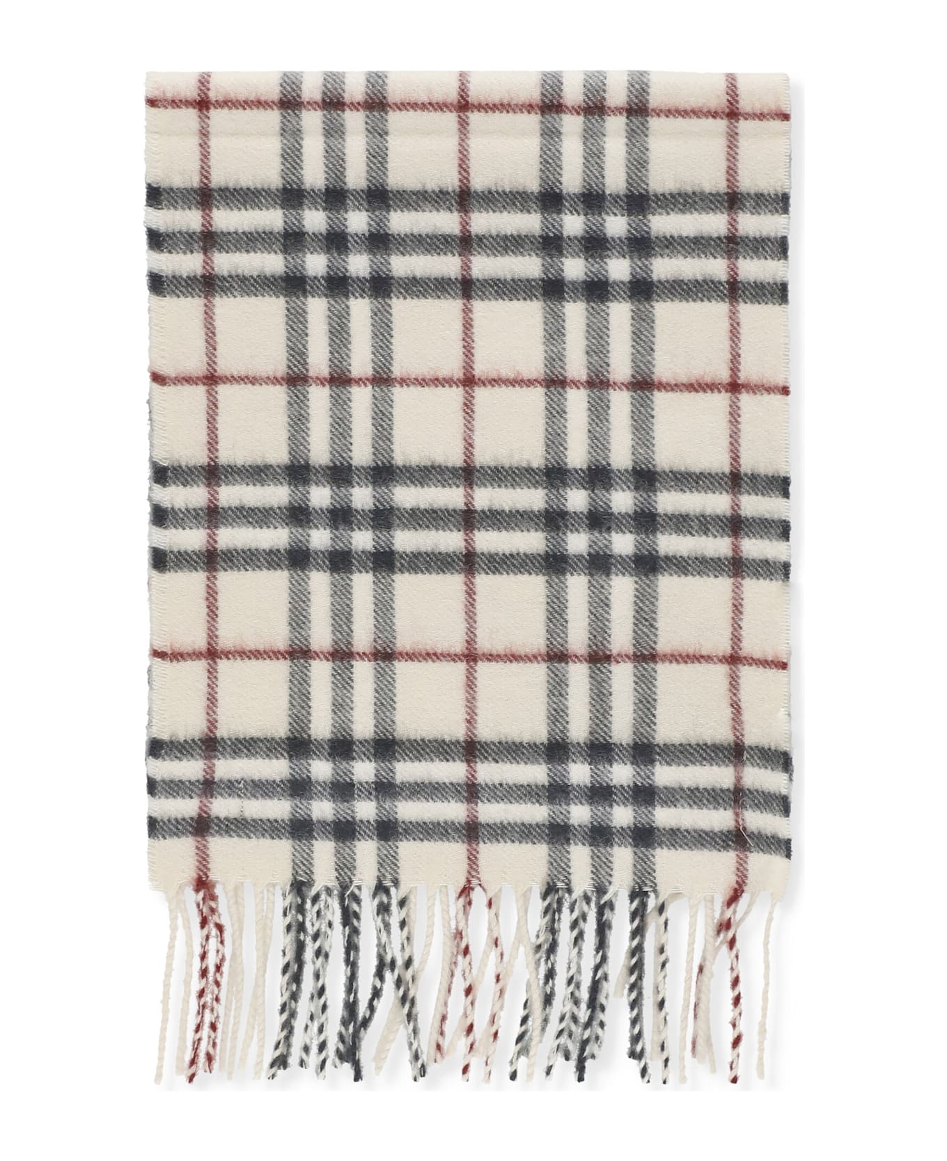 Burberry Scarf With Check Pattern - Beige