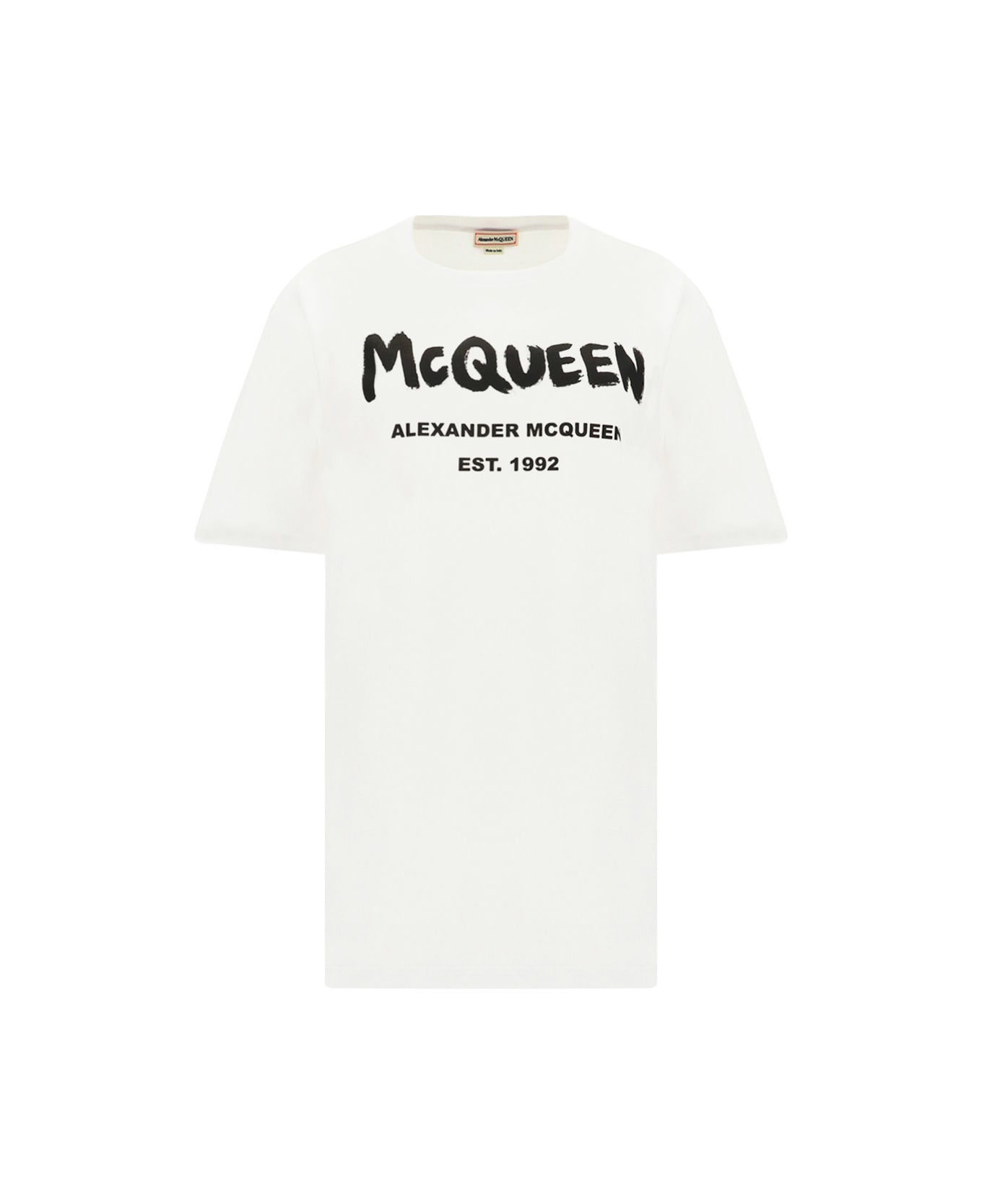 Alexander McQueen Graffito Logo Print T-shirt - White
