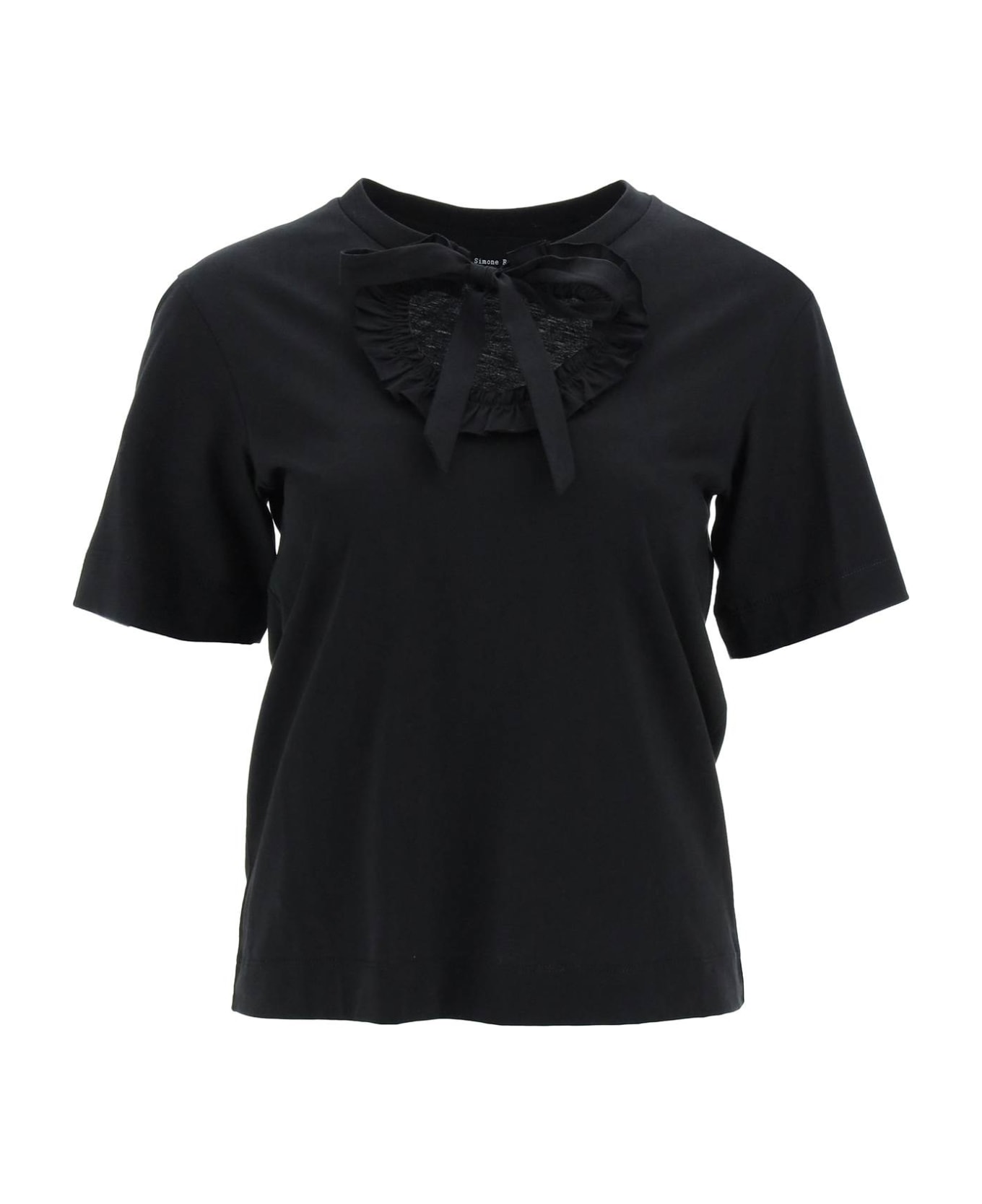 Simone Rocha T-shirt With Heart-shaped Cut-out - BLACK (Black)