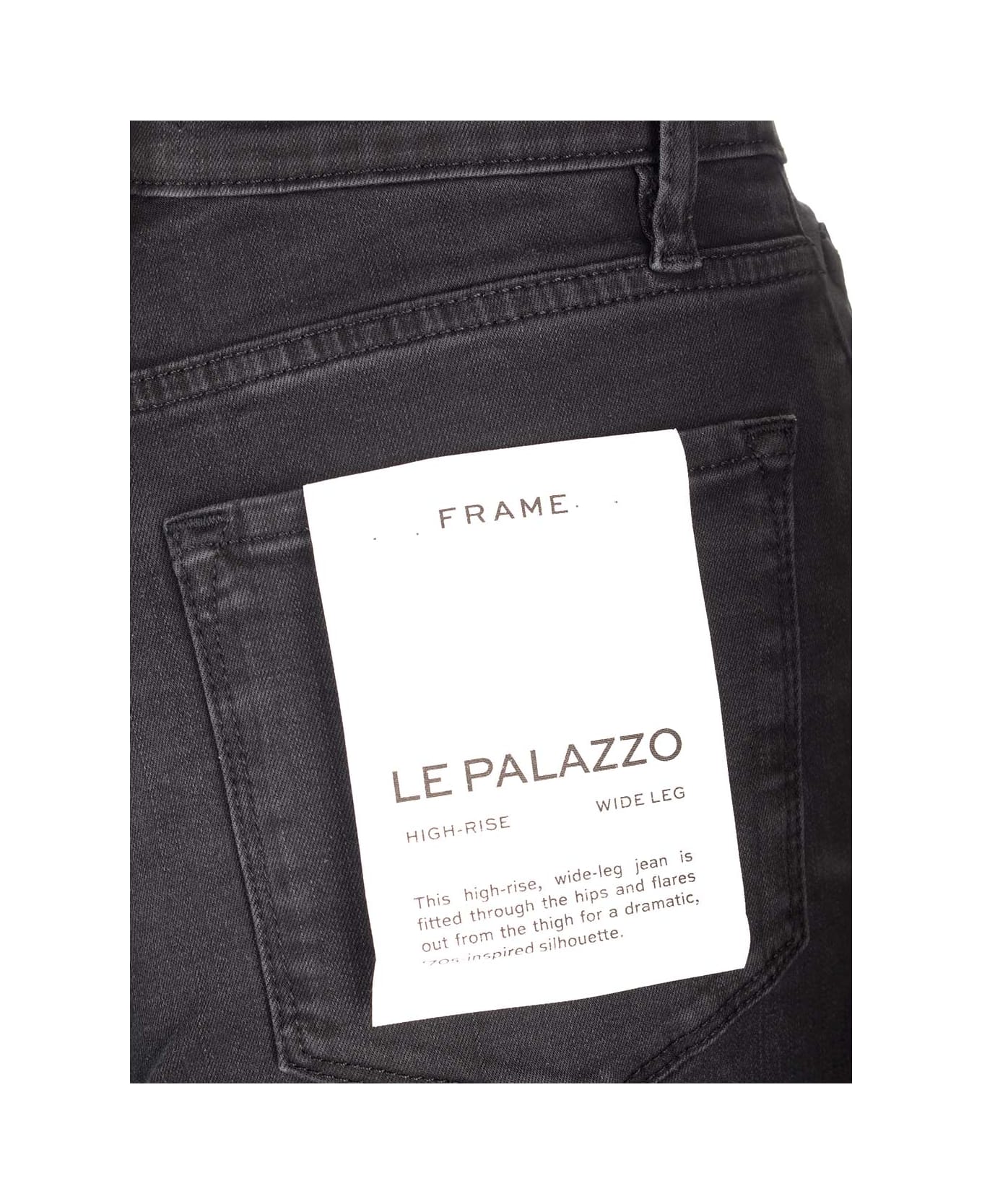 Frame 'kerry' Palazzo Jeans - Black