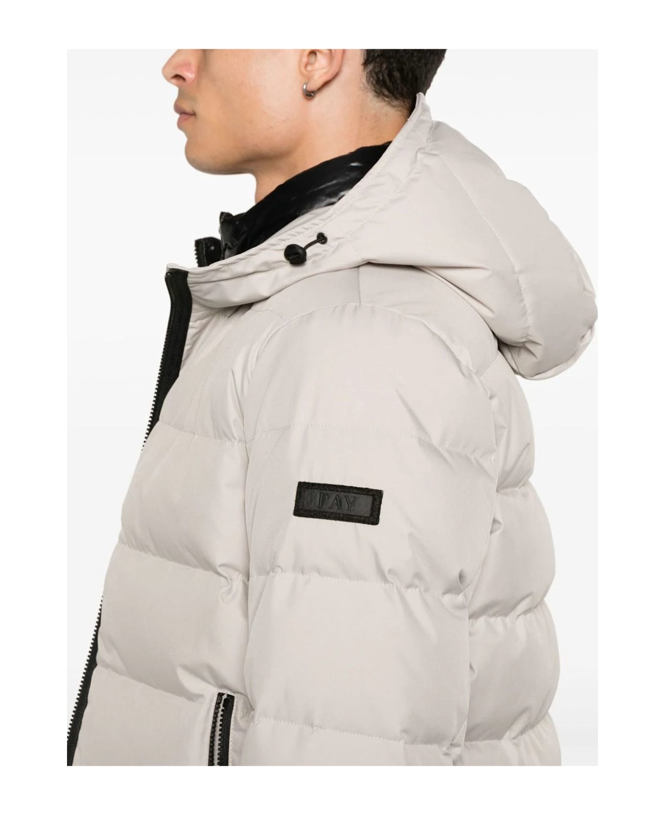 Fay Double Front Down Jacket - Ivory