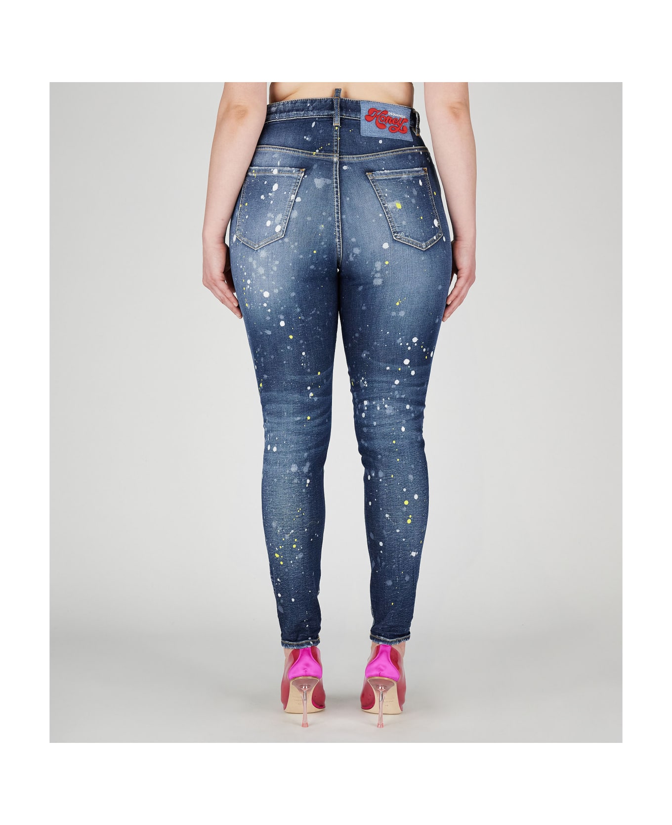 Dsquared2 'high Waist Twiggy' Jeans - Blue navy ボトムス