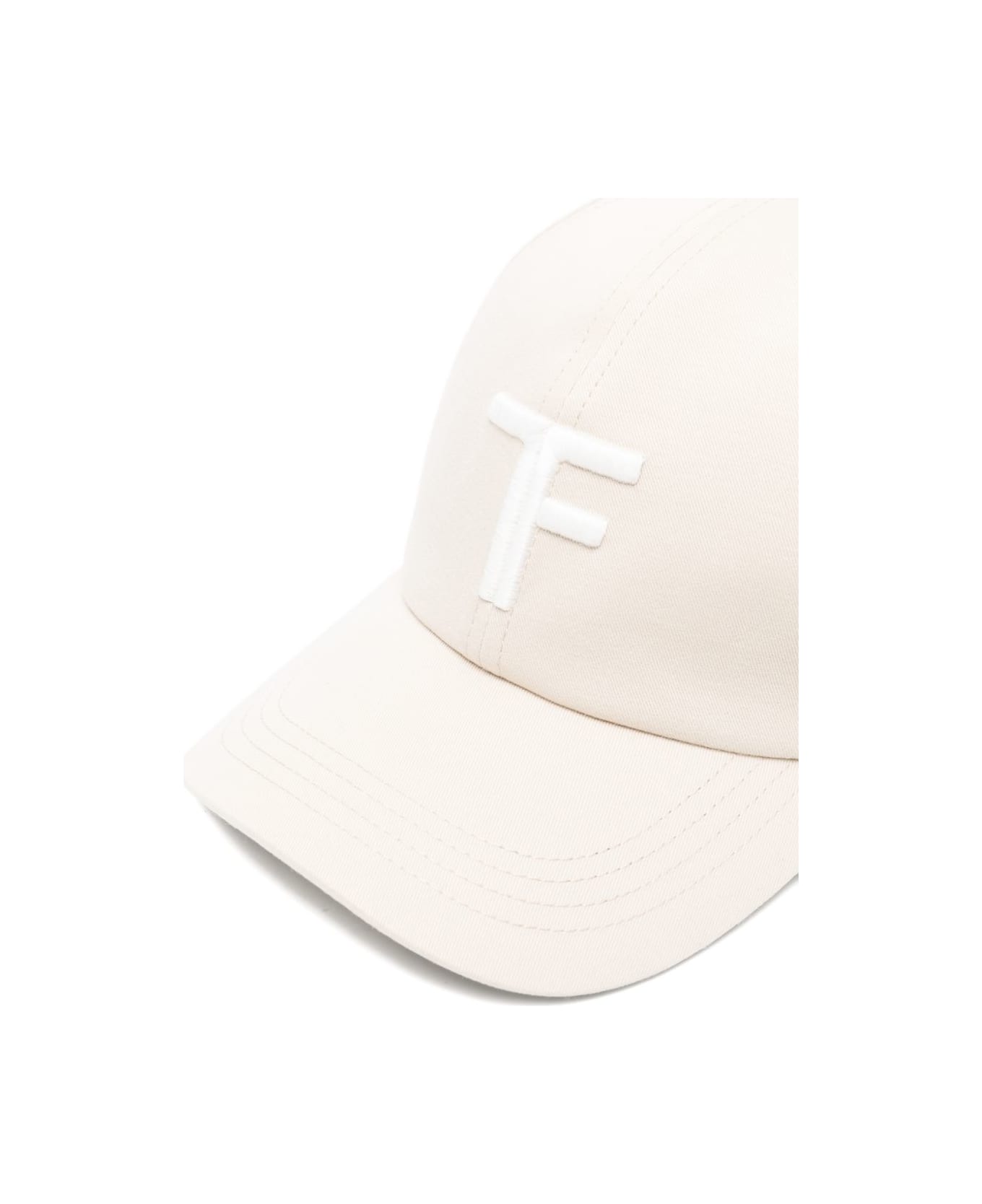 Tom Ford Logo Canvas Baseball Cap - Beige