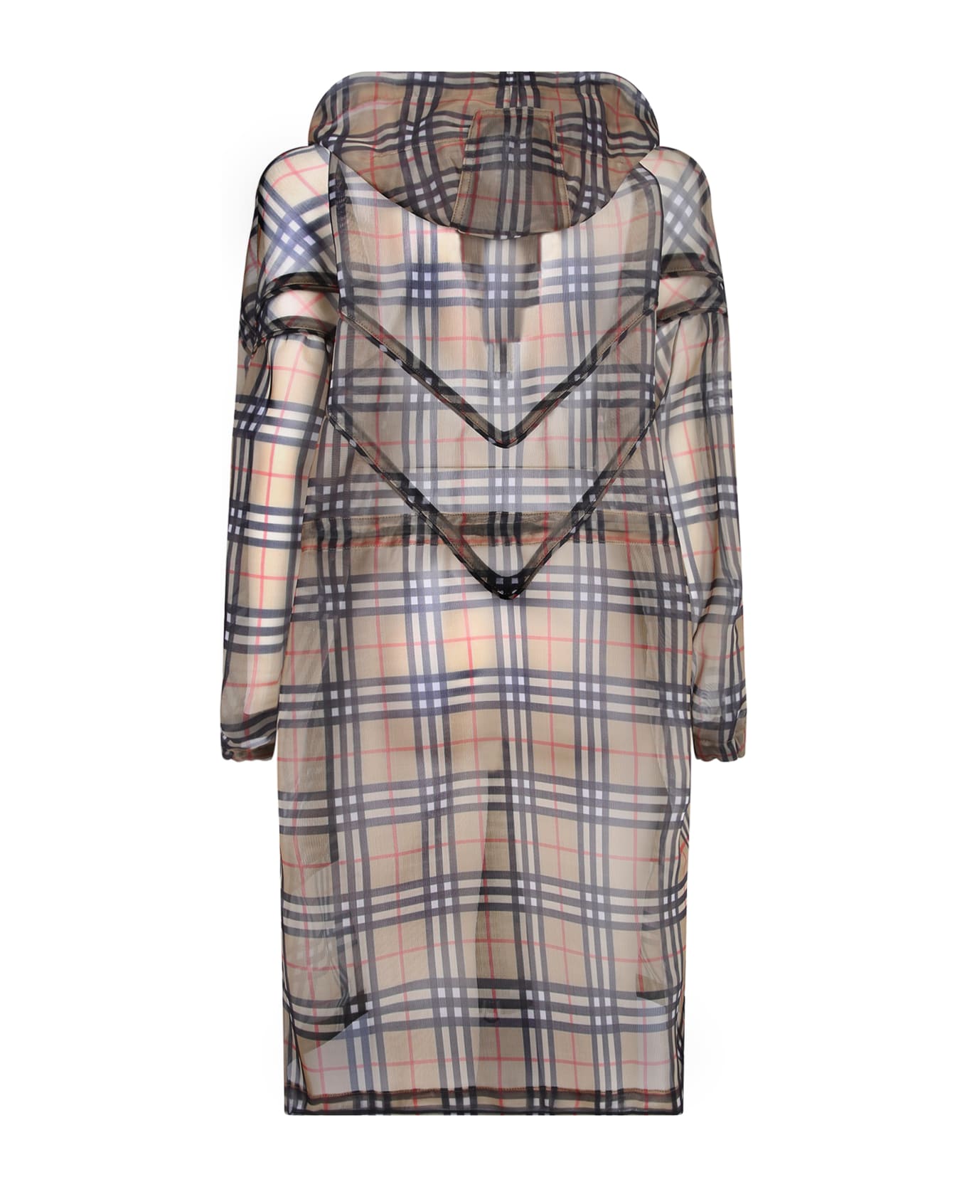 Burberry Checked Trench Coat - Beige コート