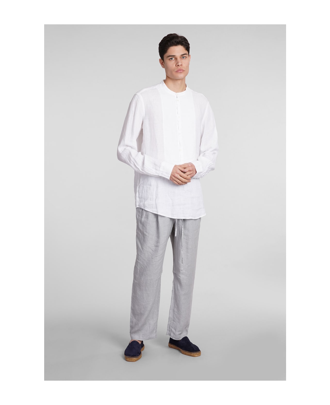 Massimo Alba Kos Shirt In White Linen - white