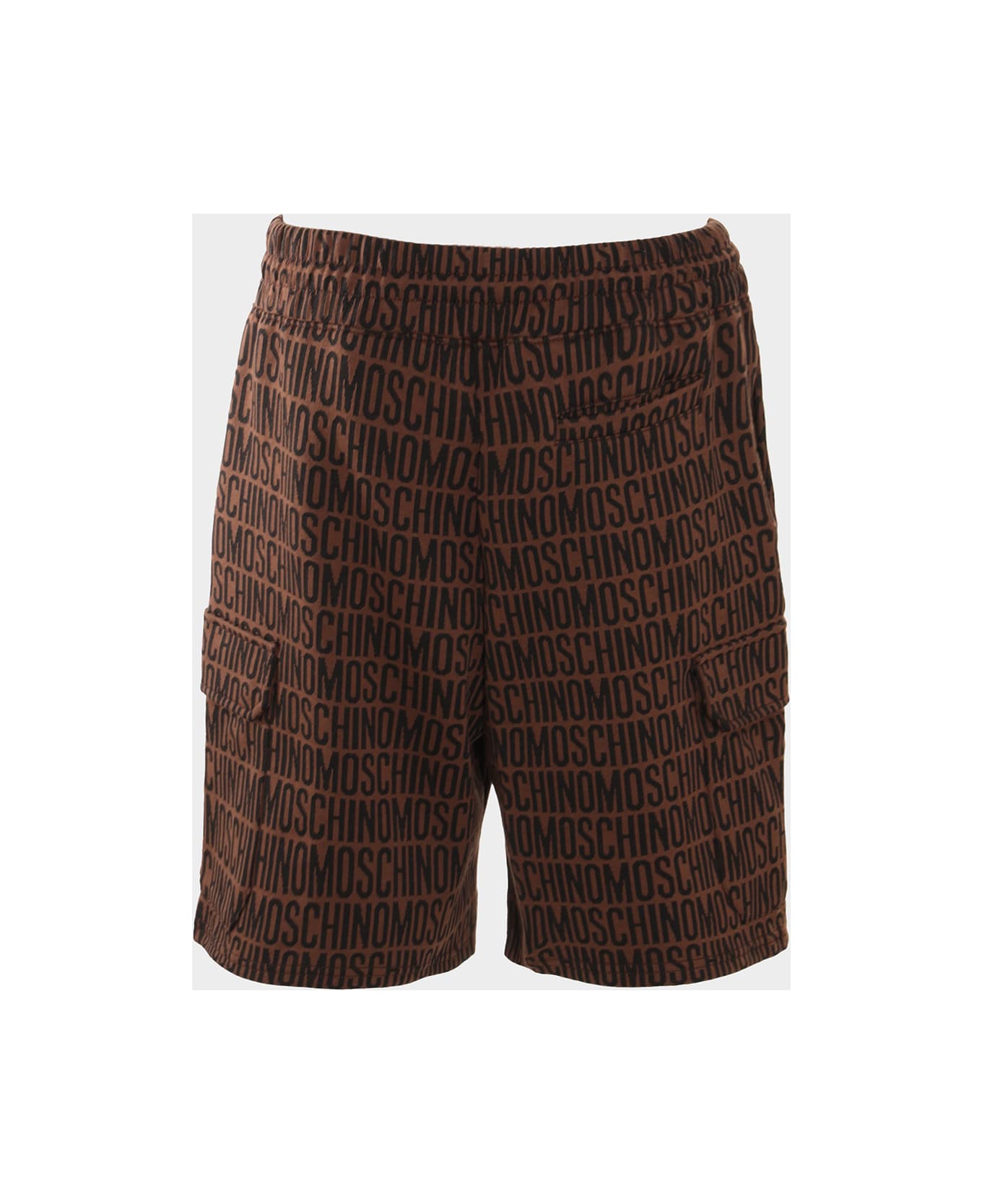 Moschino Brown And Black Cotton Shorts - Brown ショートパンツ