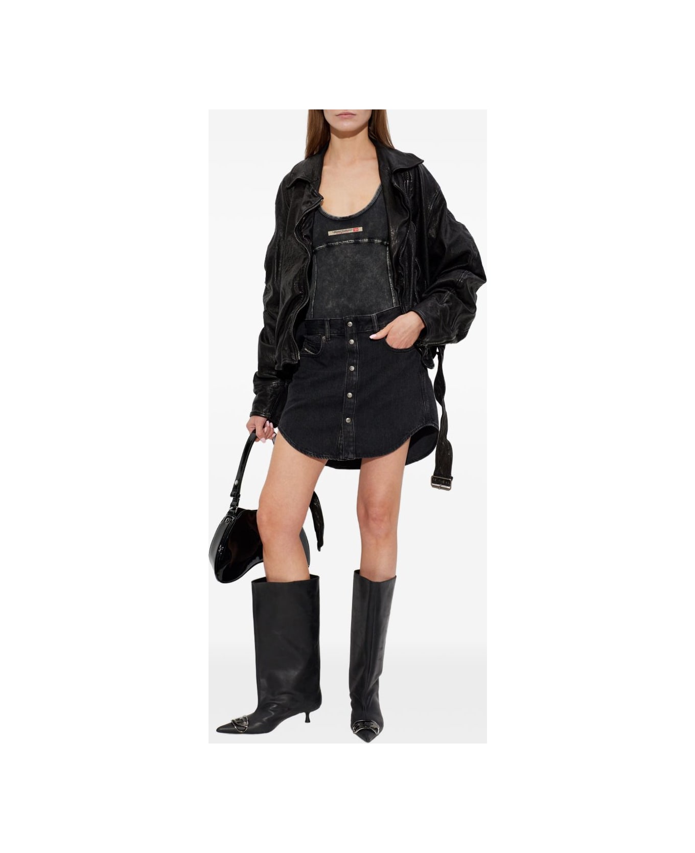 Diesel Cotton Bodysuit - Black