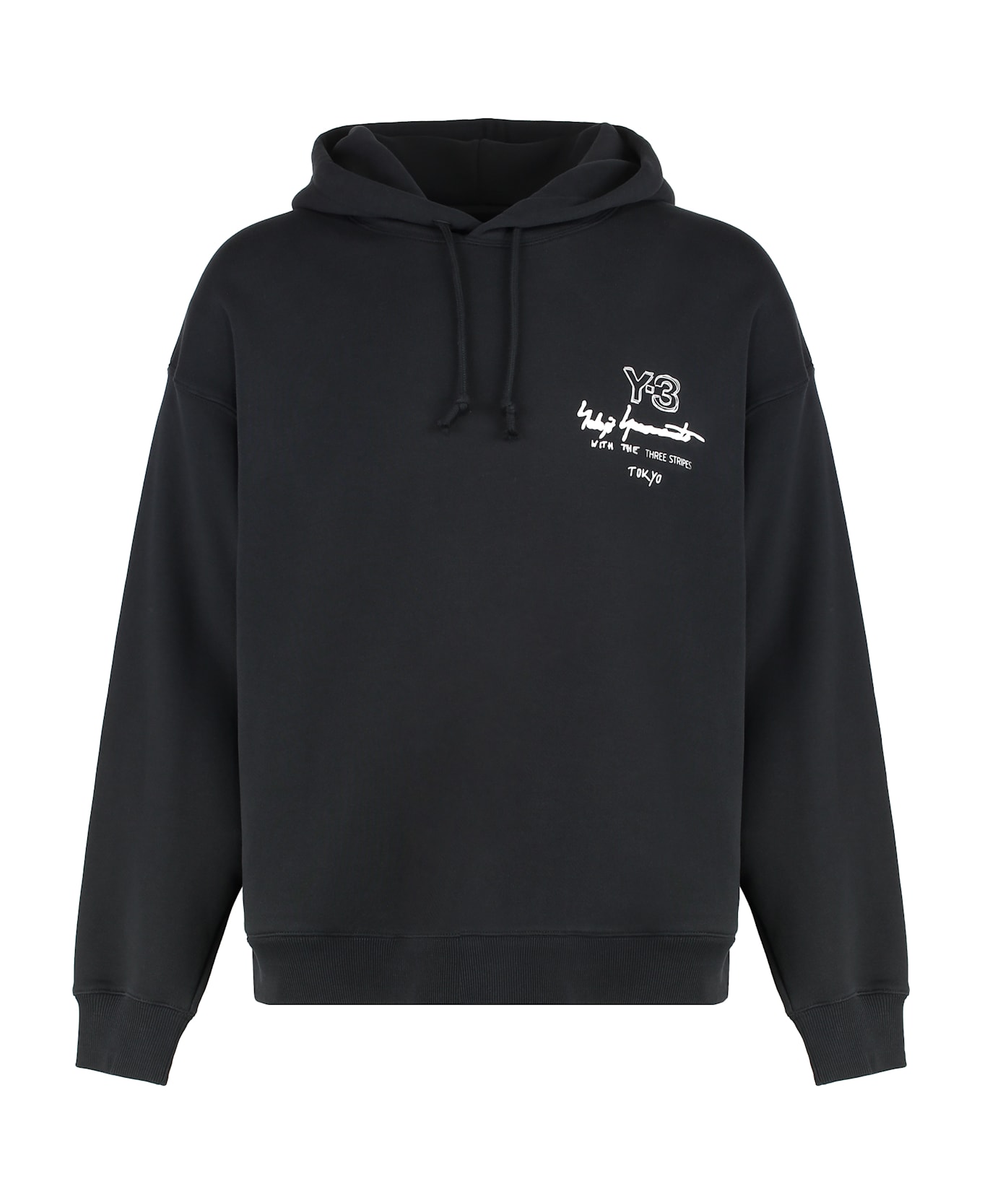 Y-3 Graphic Ft Cotton Hoodie - black
