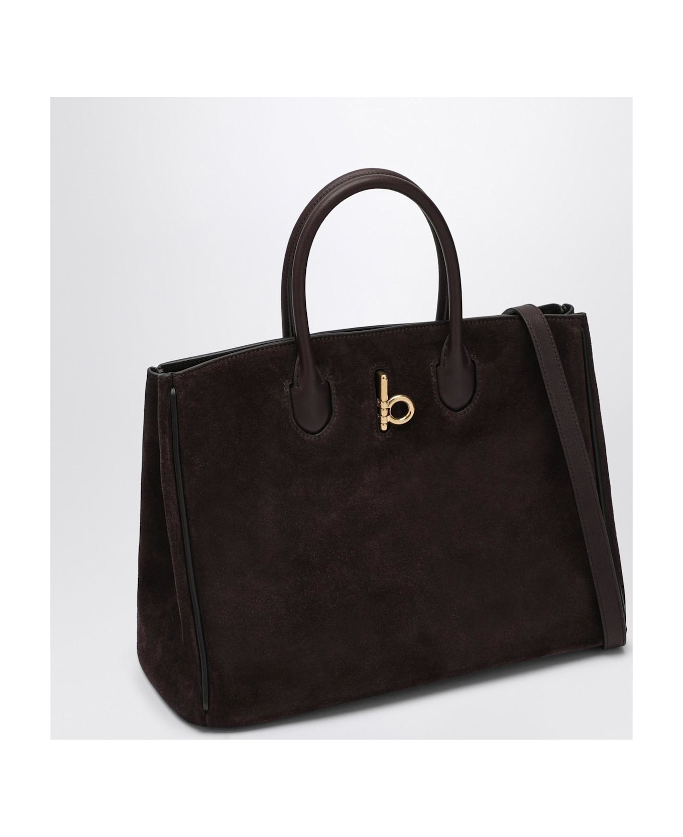 Burberry Rocking Horse Medium Brown Suede Tote - BROWN