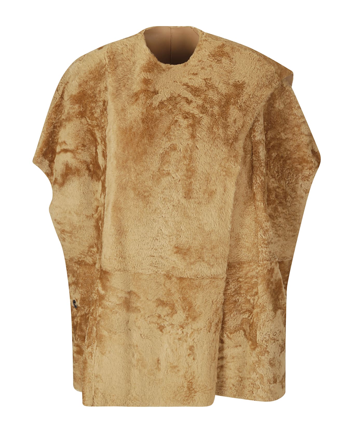 Desa 1972 Shearling Cape - CARAMEL