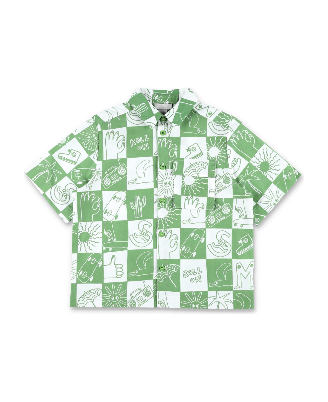 Stella McCartney Kids Kid - Check Shirt - GREEN
