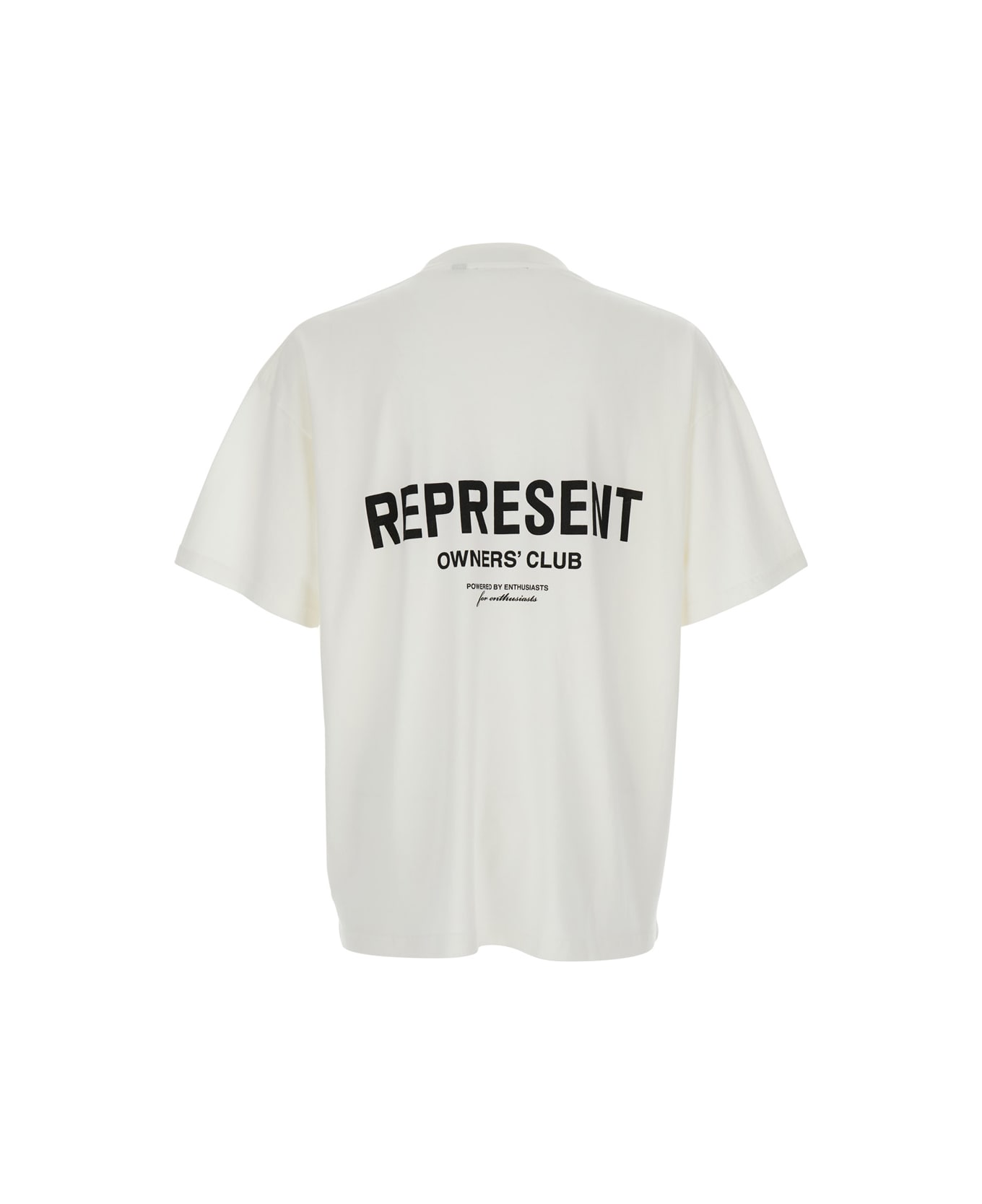 REPRESENT White T-shirt With Logo On The Front And Maxi Logo On The Back In Cotton Man - White