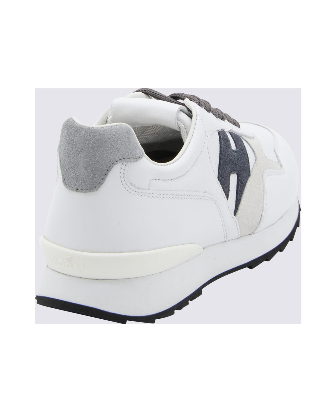 Hogan White Leather R261 Sneakers - White