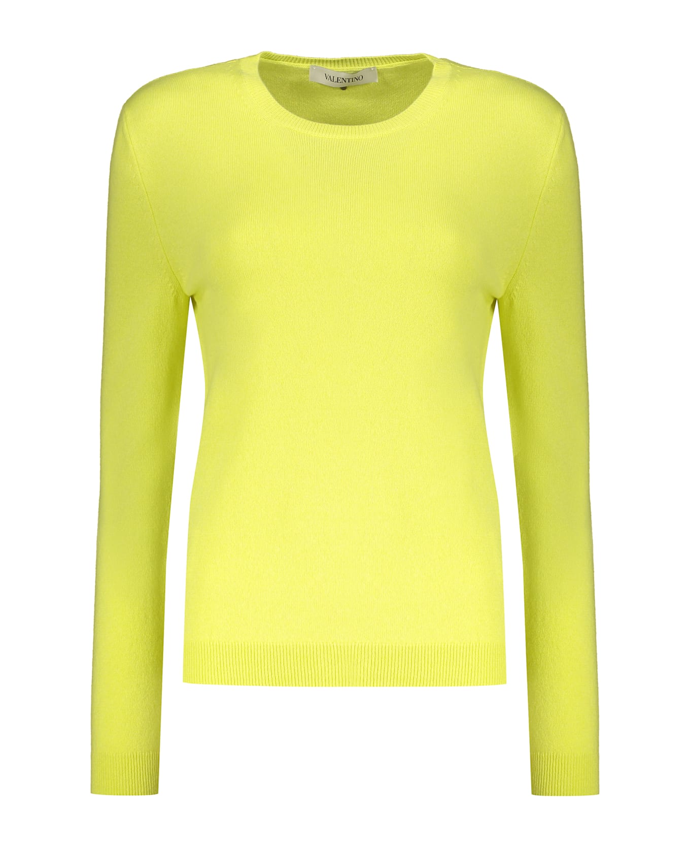 Valentino Garavani Long Sleeve Crew-neck Sweater - Yellow