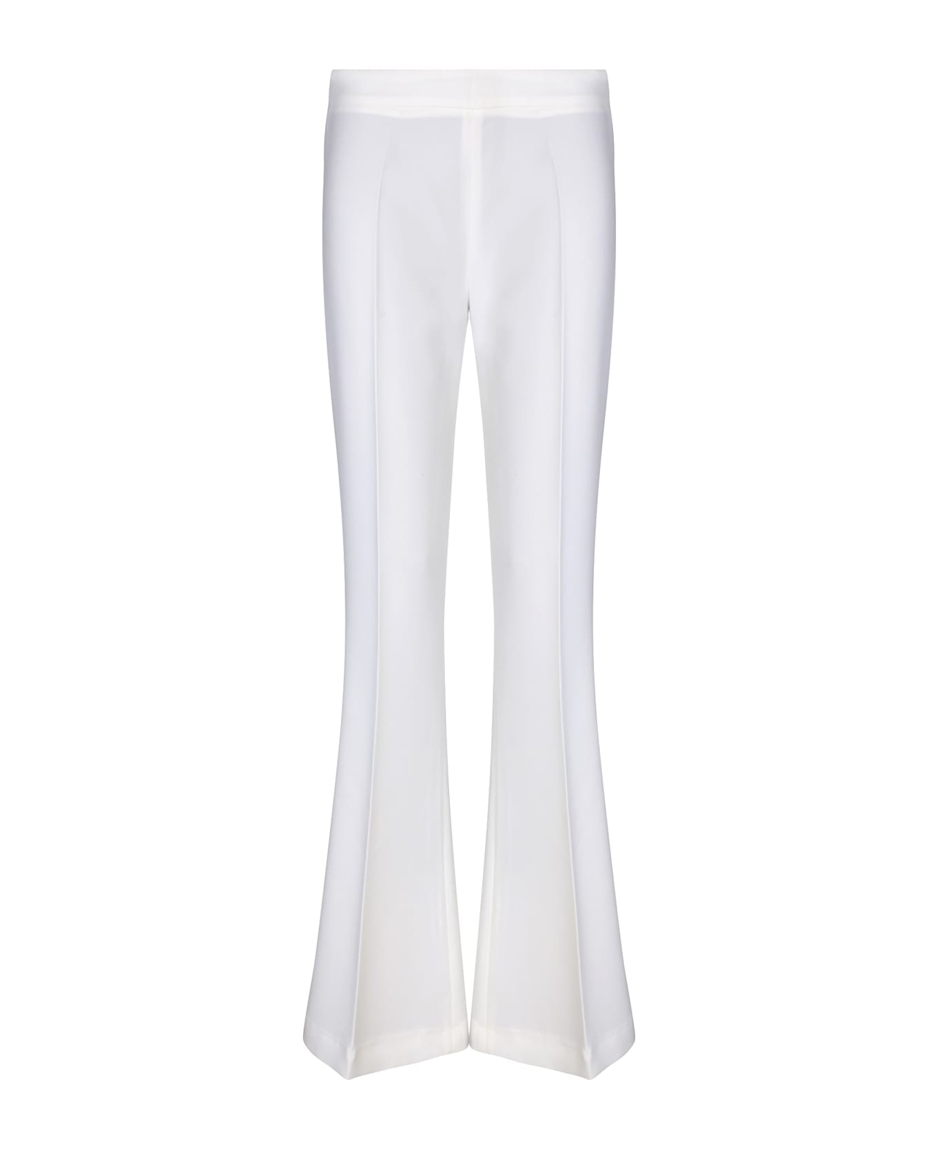 Blanca Vita White Cady Flared Trousers - White