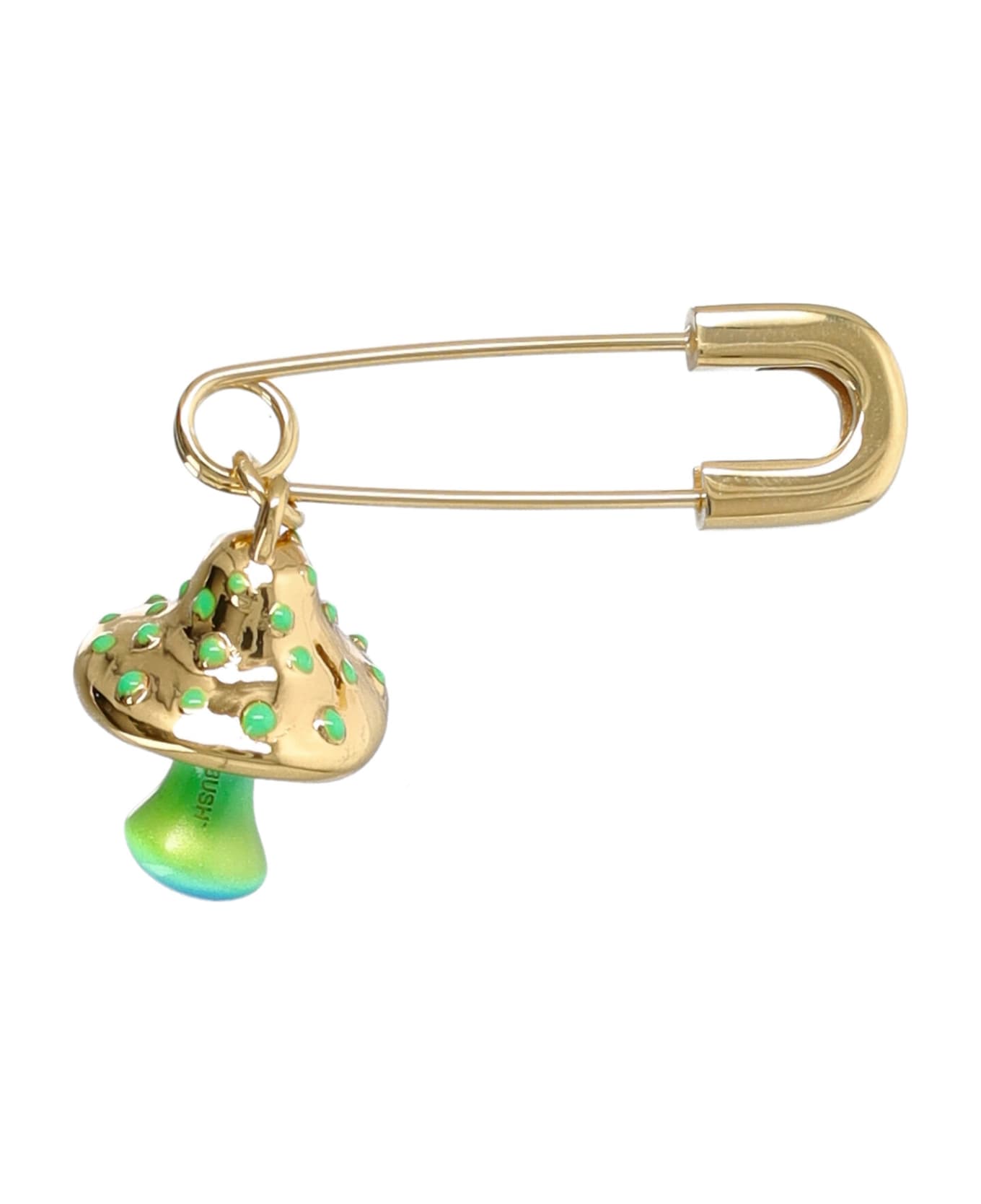 AMBUSH Mushroom Charm Earring - GOLD GREEN