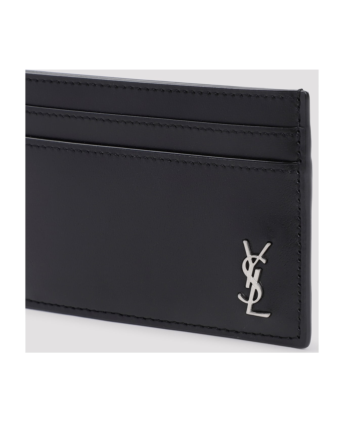 Saint Laurent Tiny Cassandre Wallet - black 財布