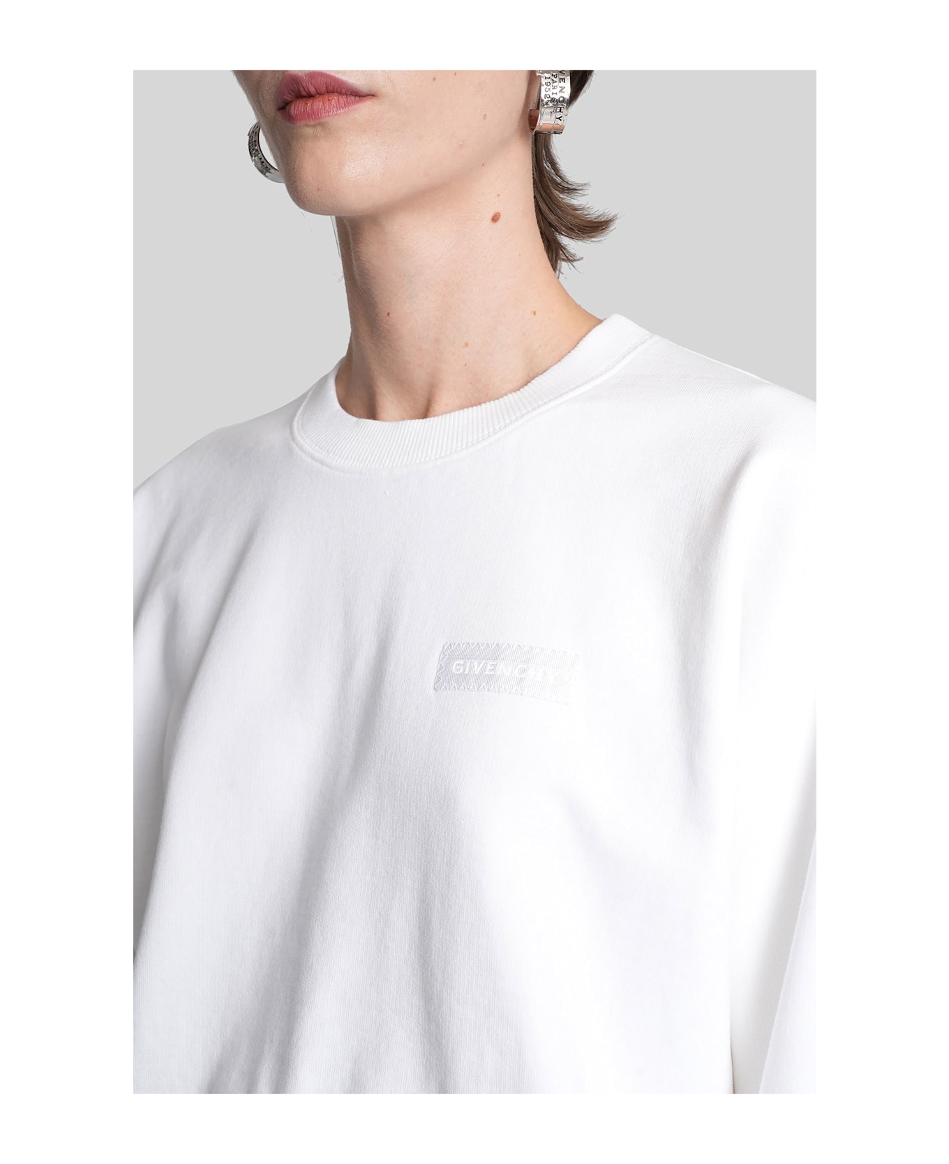 Givenchy Sweatshirt In White Cotton - white