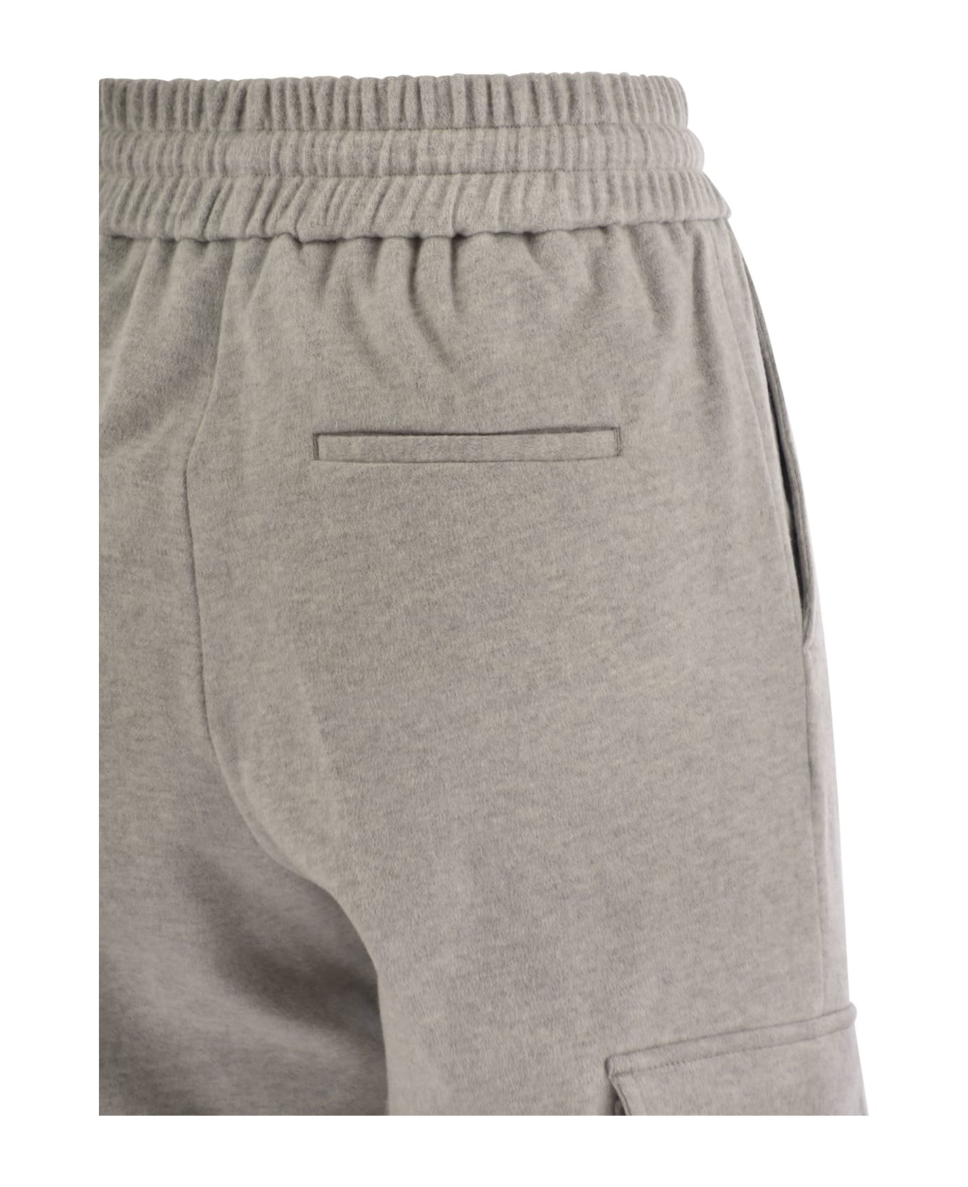 Peserico Cotton And Virgin Wool Trousers - Light Grey