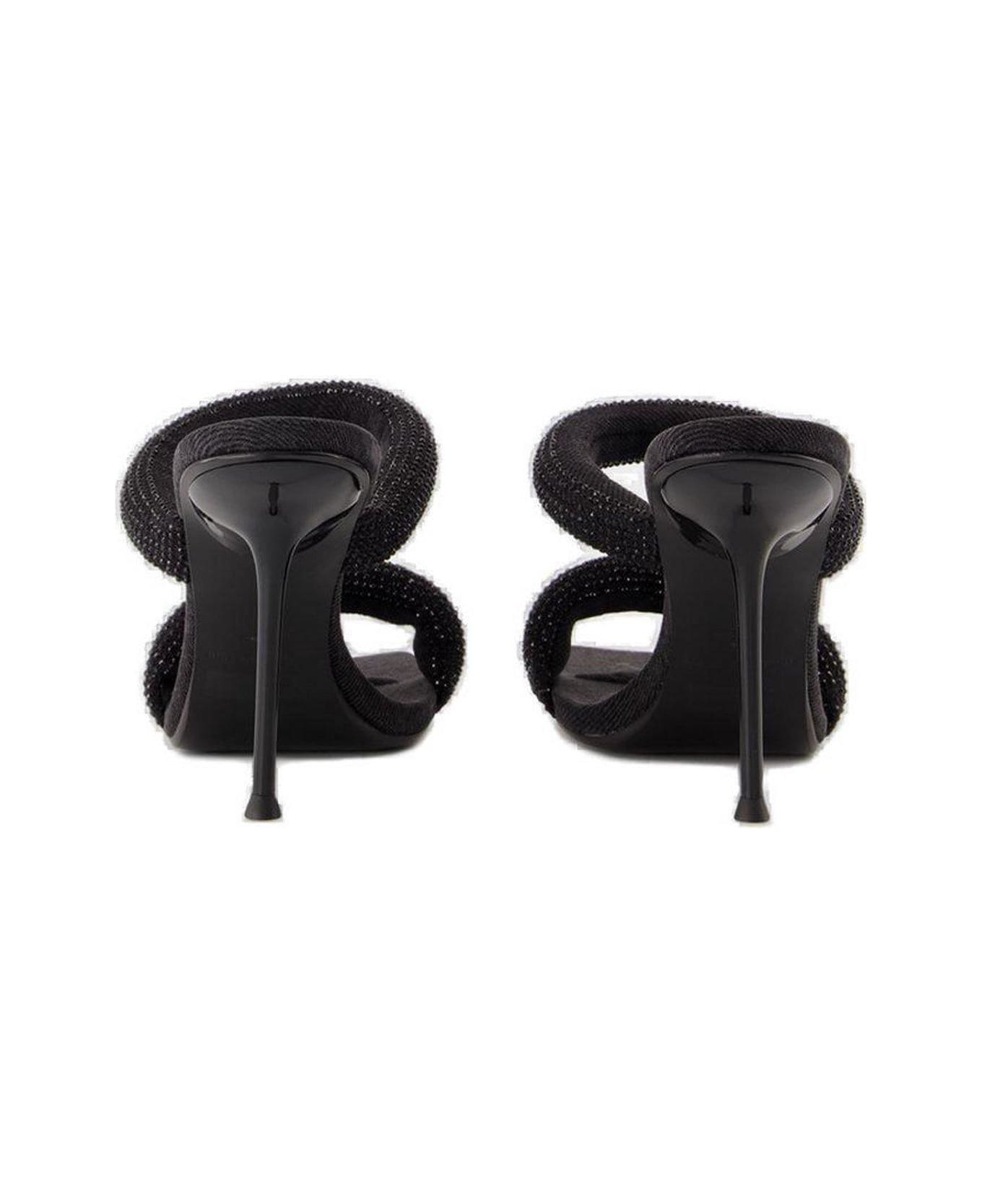 Alexander Wang Julie Crystal Embellished Heeled Sandals - Nero
