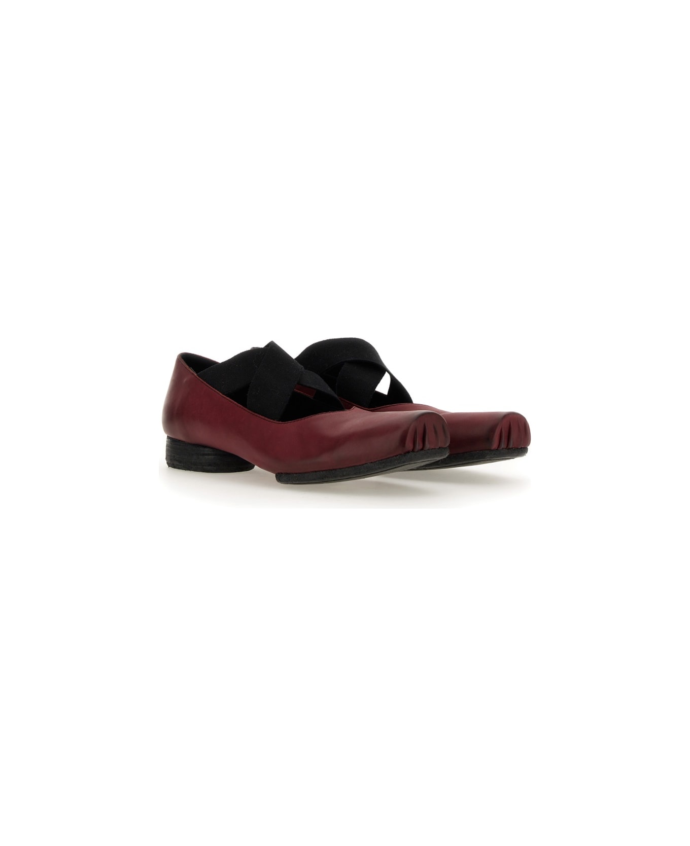 Uma Wang Leather Ballerina - RED