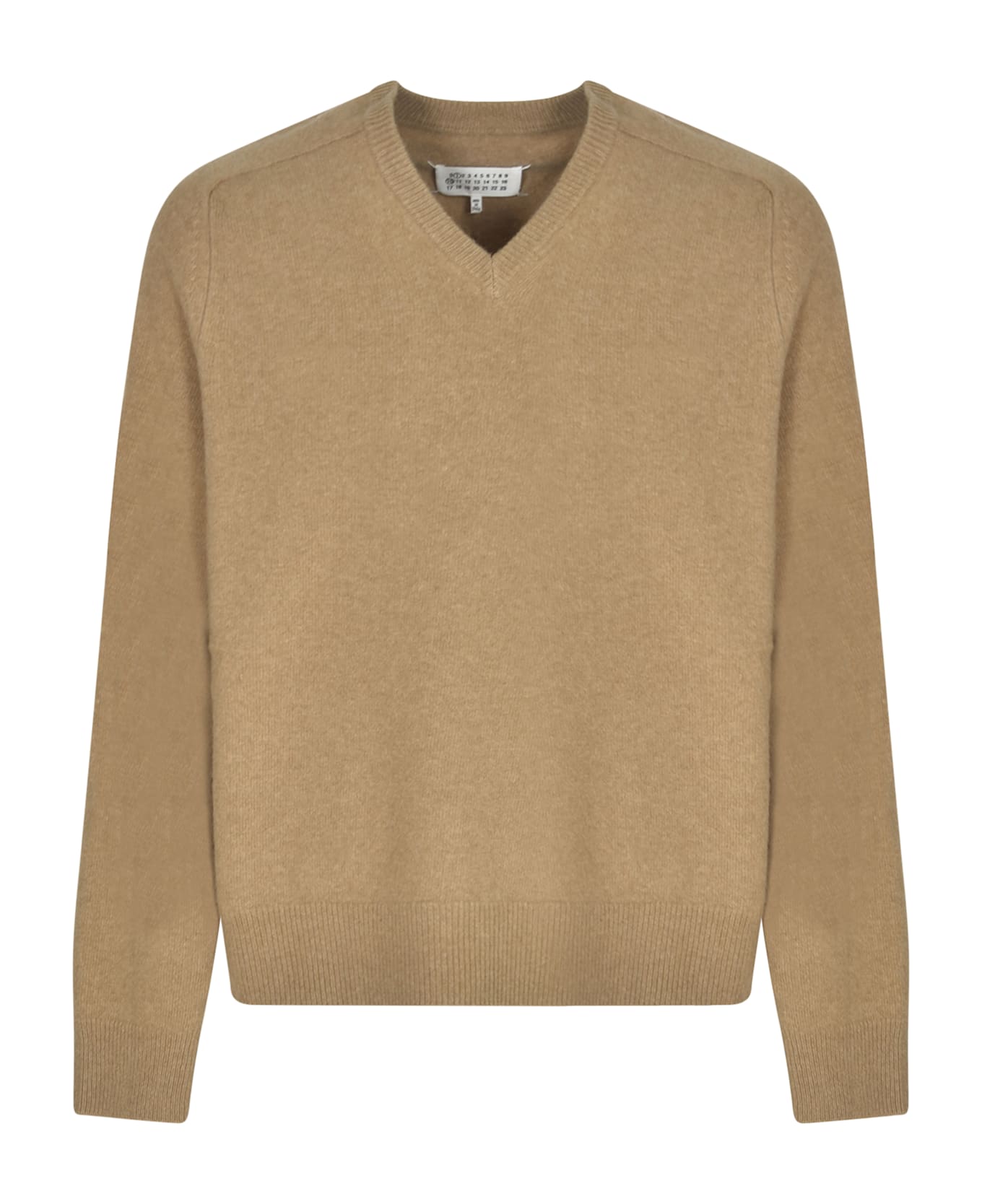 Maison Margiela V-neck Jumper - Beige