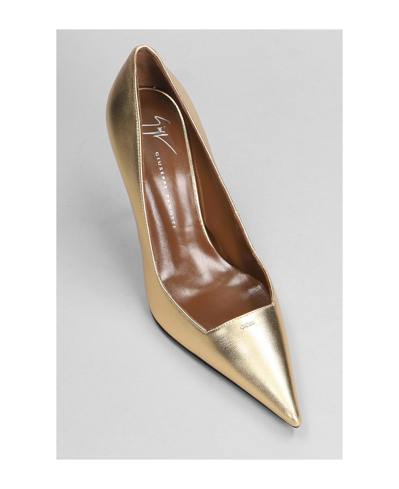 Giuseppe Zanotti Raquel Pump 105 Pumps In Gold Leather - gold