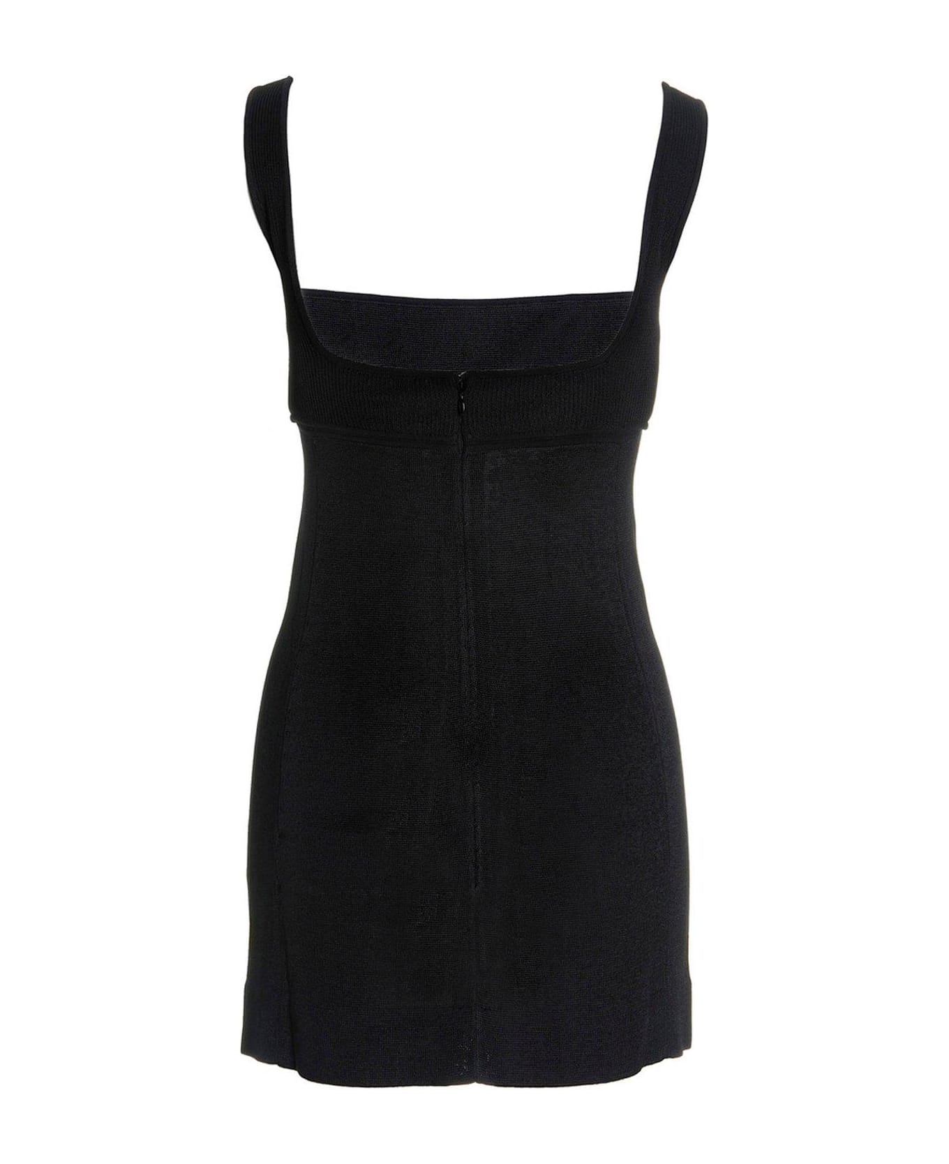 Saint Laurent Cut-out Mini Dress - BLACK