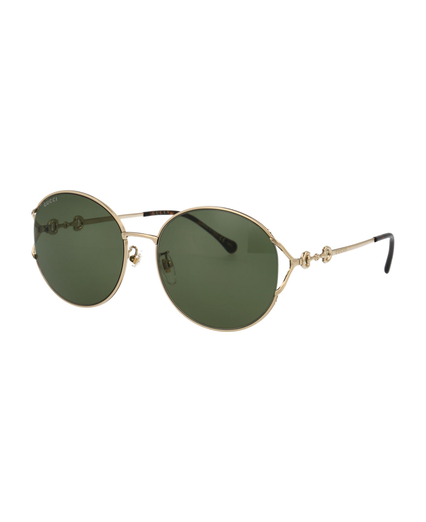 Gucci Eyewear Gg1017sk Sunglasses - 002 GOLD GOLD GREEN