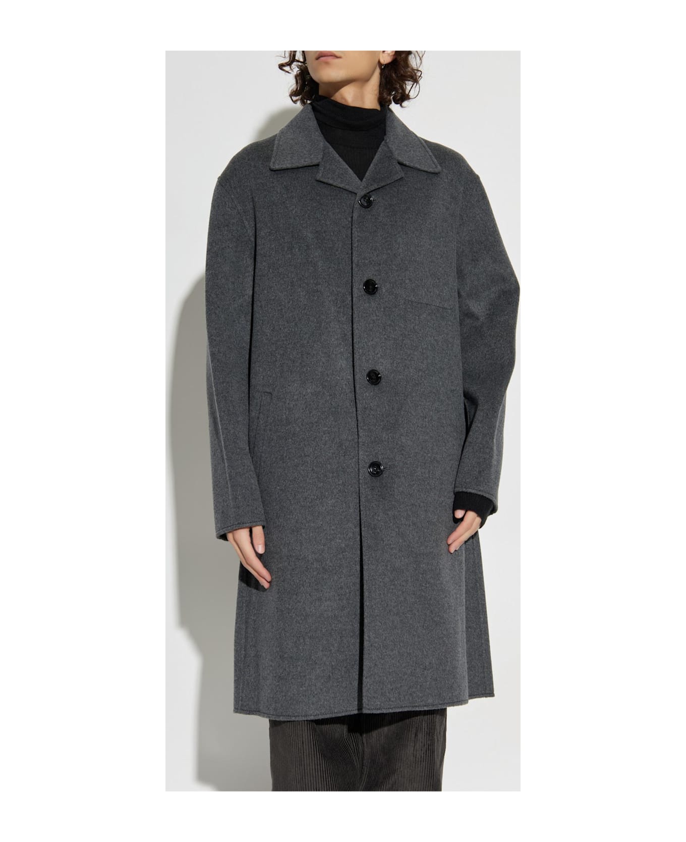 Ami Alexandre Mattiussi Wool Coat - GREY