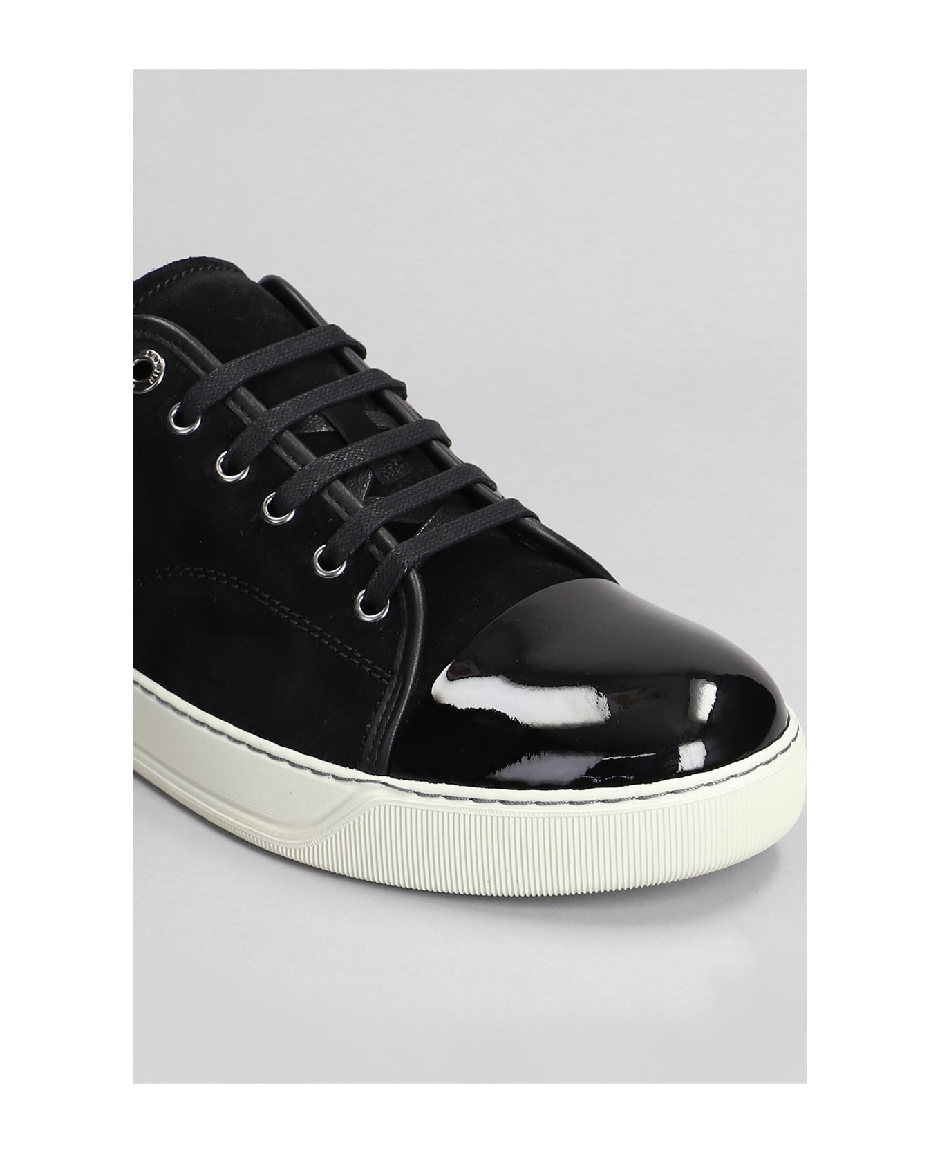 Lanvin Dbb1 Sneakers In Black Suede And Leather - black
