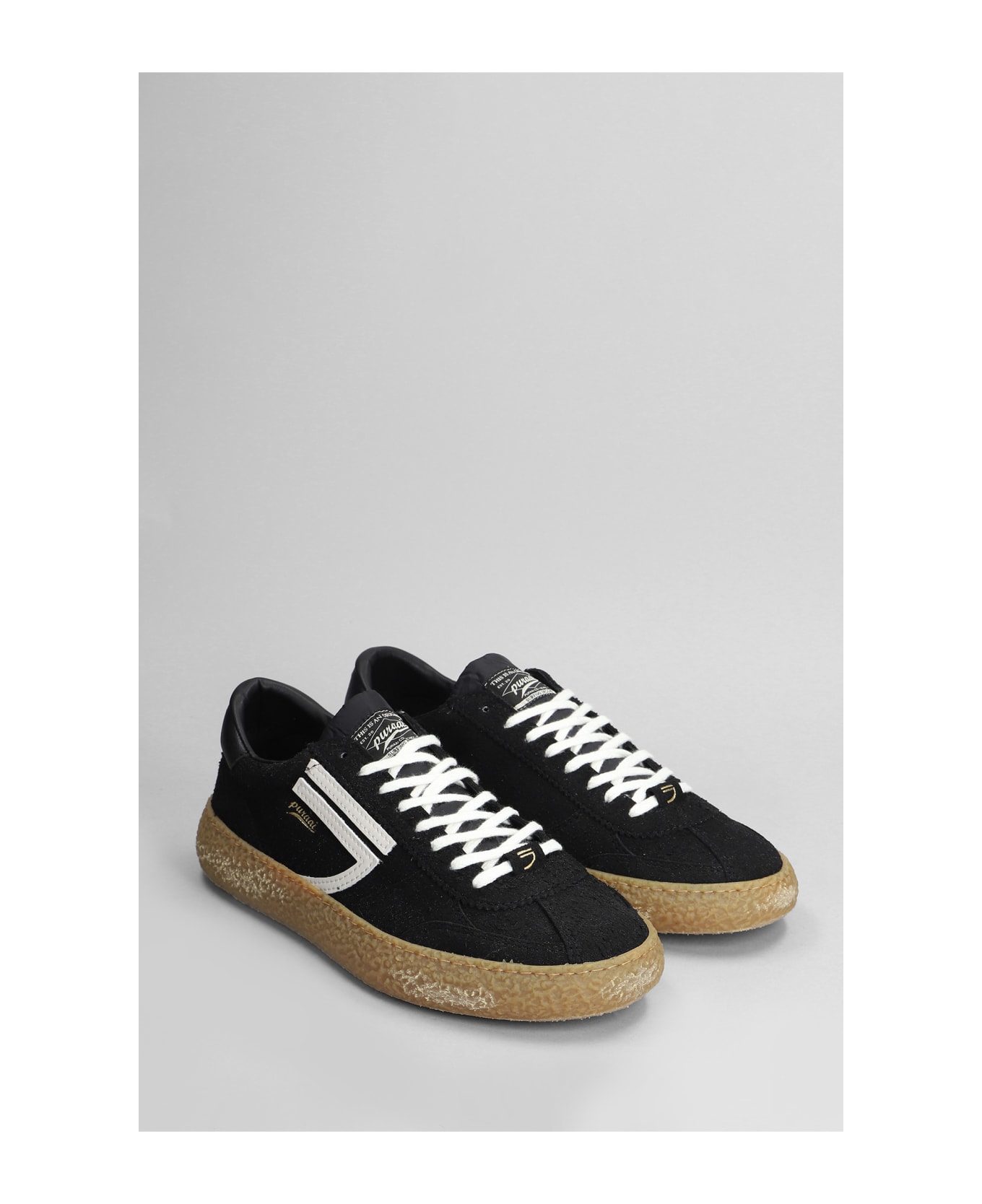 Puraai Sneakers In Black Suede - black