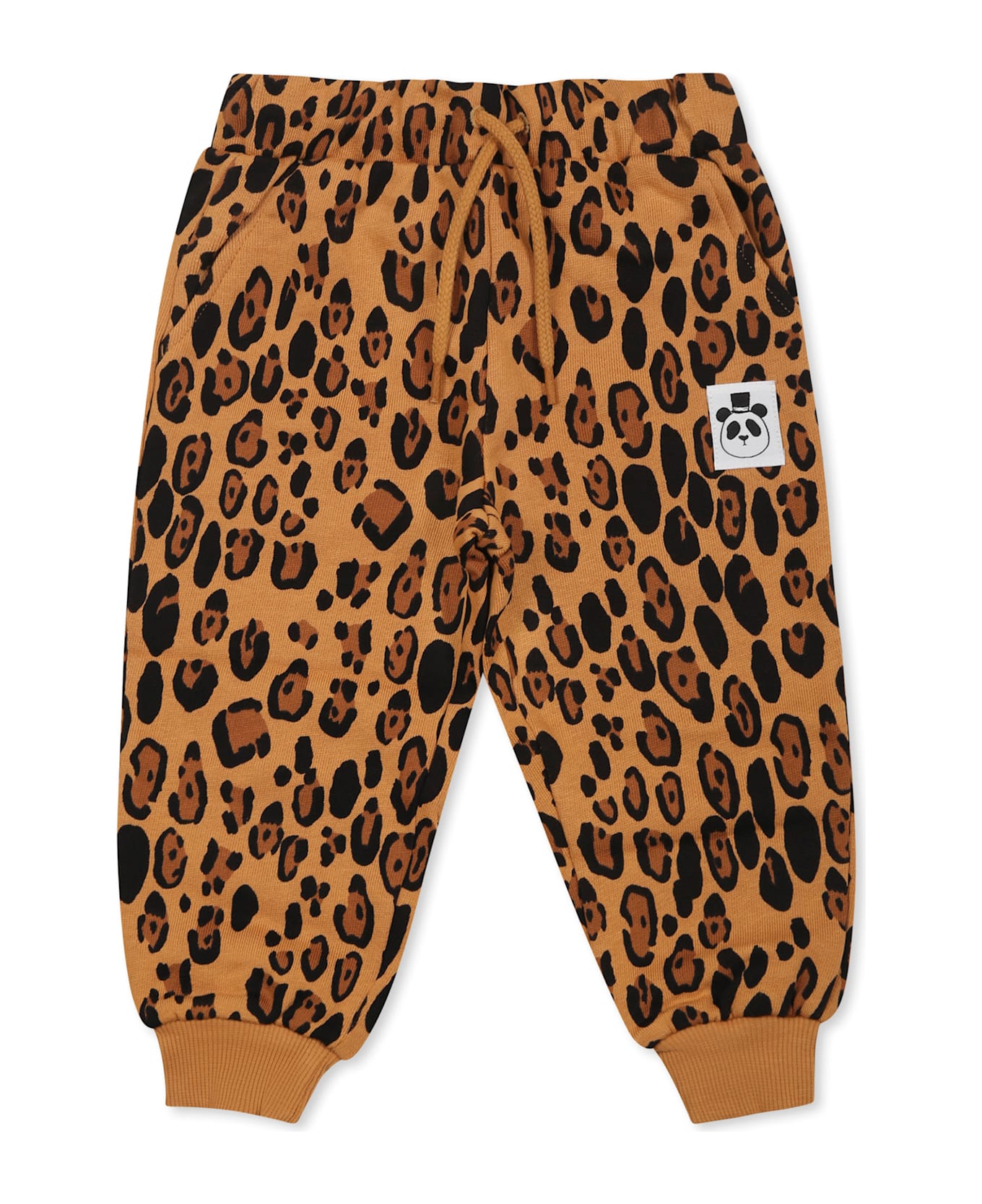 Mini Rodini Beige Trousers For Babykids With Spotted Print - Beige