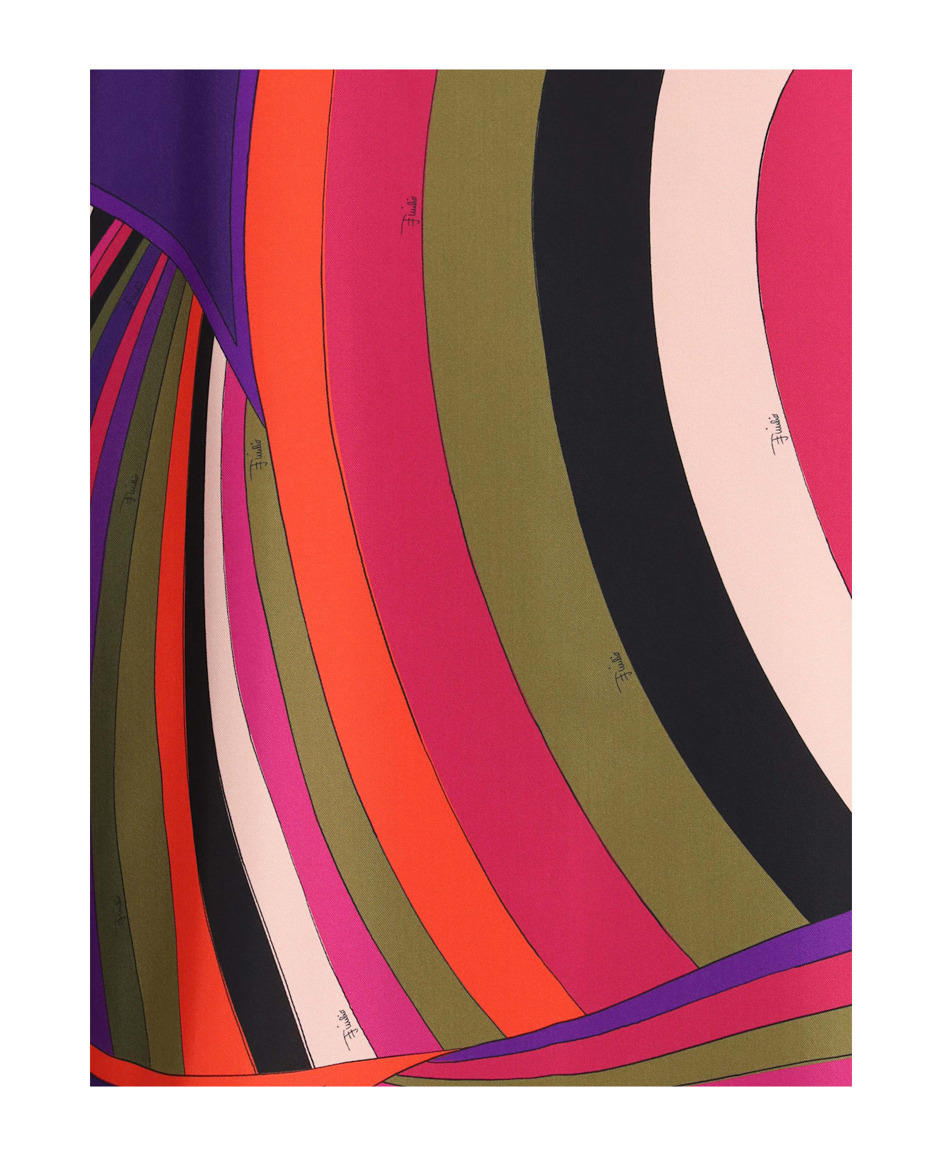 Pucci Short Caftan In Silk With Marmo Print
