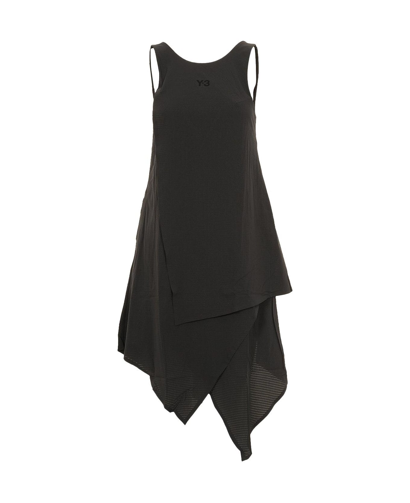 Y-3 Sleeveless Asymmetric Dress - BLACK ワンピース＆ドレス
