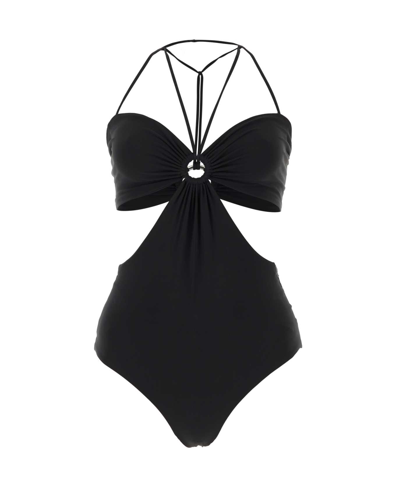 Nensi Dojaka Black Stretch Polyester Swimsuit - BLACK