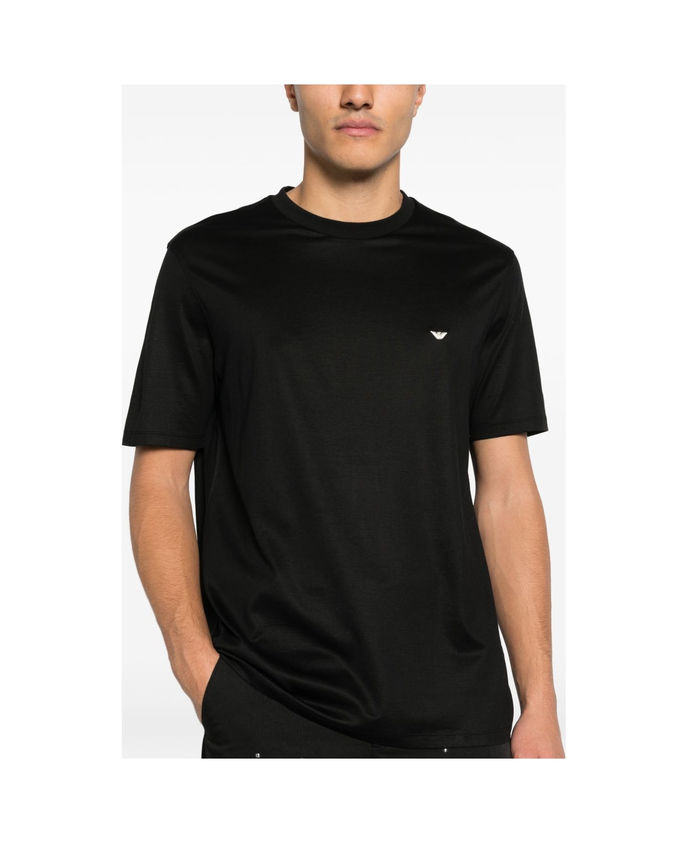 Emporio Armani Cotton Blend T-shirt - Black