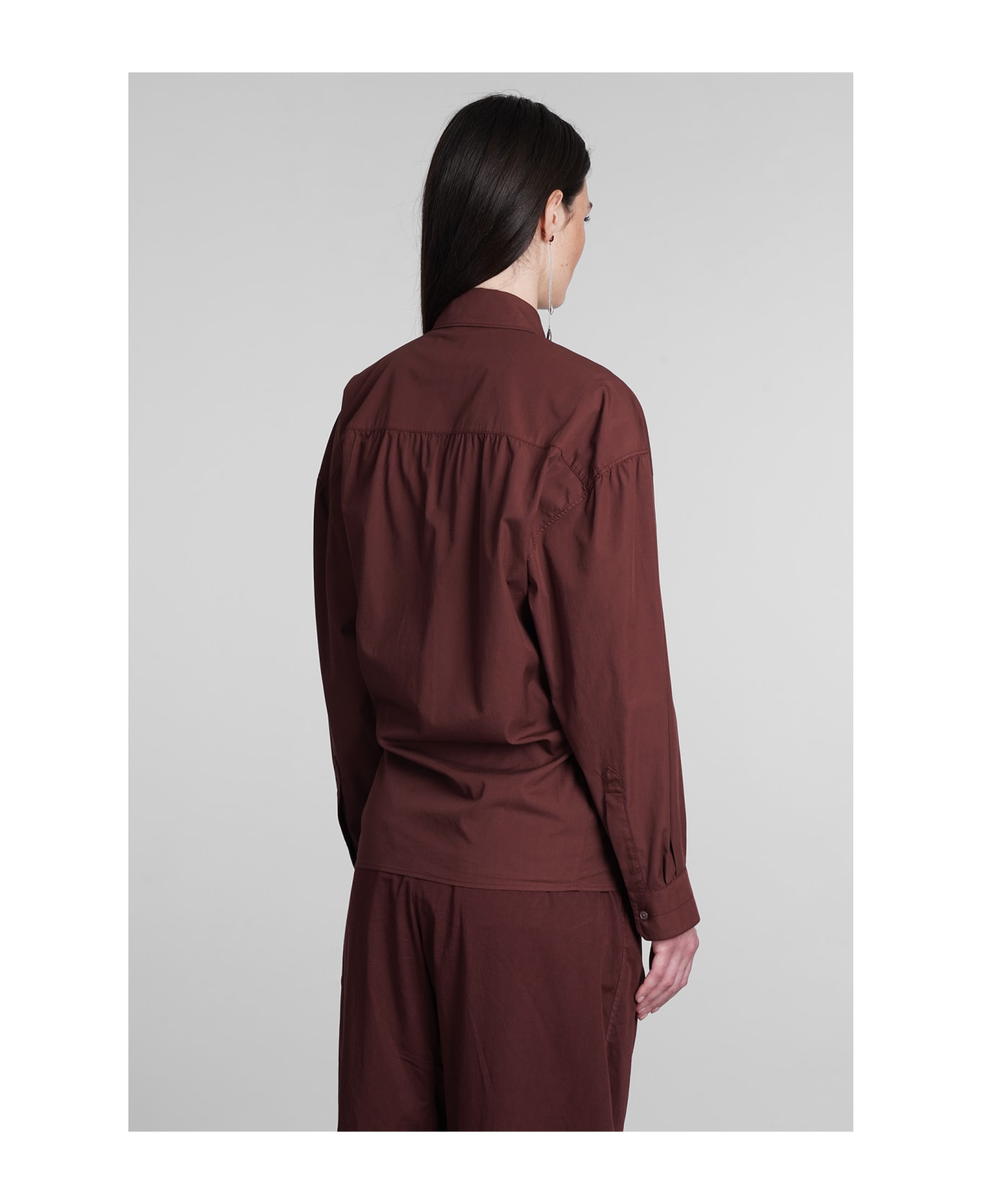 Lemaire Shirt In Bordeaux Cotton - BORDEAUX シャツ