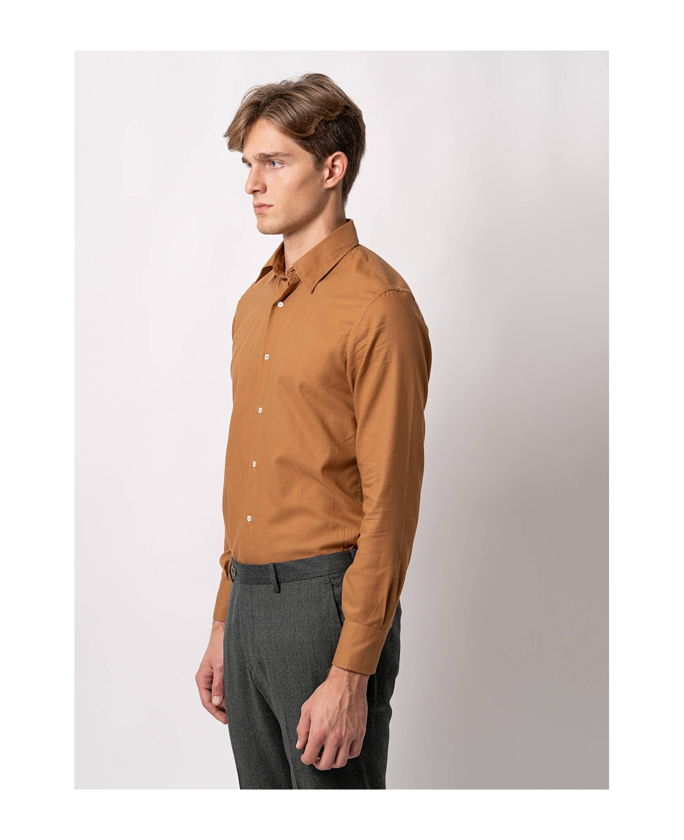 Larusmiani Casual Cotton Shirt Camden T-Shirt - Brown