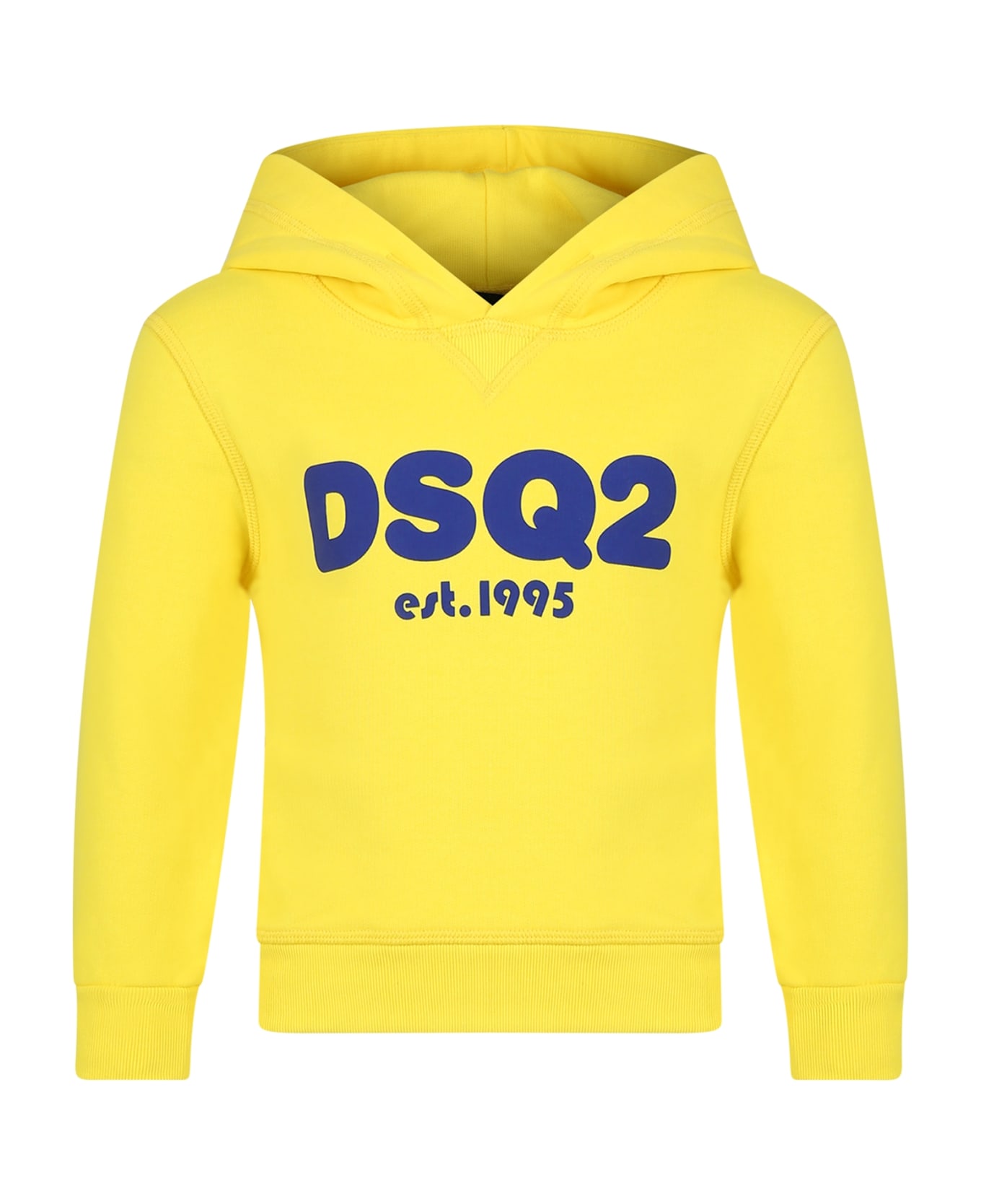 Dsquared2 Yellow Sweatshirt For Boy With Logo - Yellow ニットウェア＆スウェットシャツ